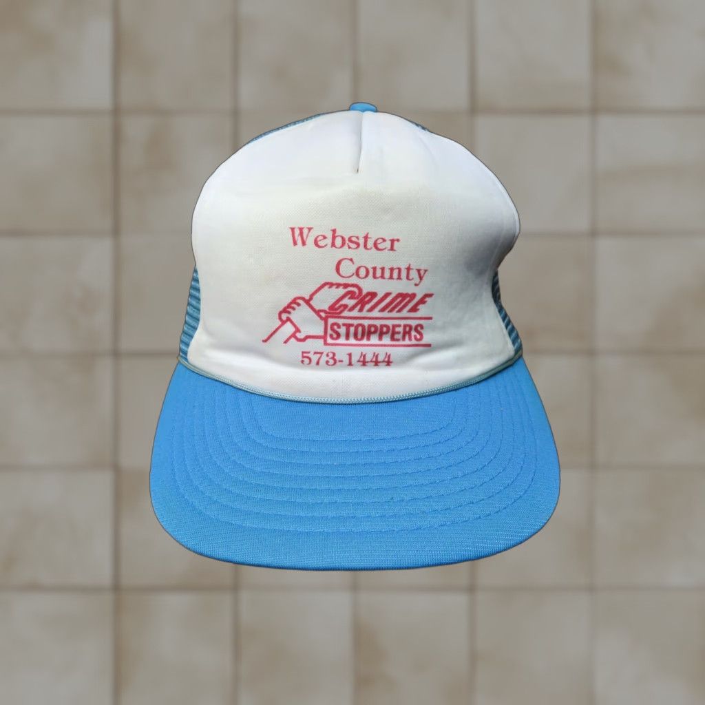 Vintage VINTAGE Webster county Crime Stoppers Iowa USA Farm snapback hat trucker cap Size ONE SIZE - 1 Thumbnail
