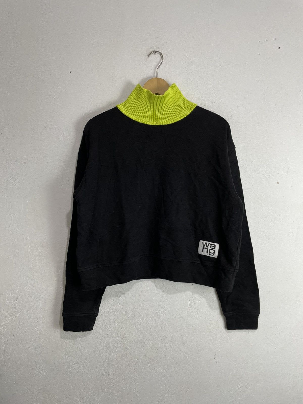 Alexander Wang Alexander Wang Black Cropped Turtleneck sweatshirt Size S / US 4 / IT 40 - 1 Thumbnail