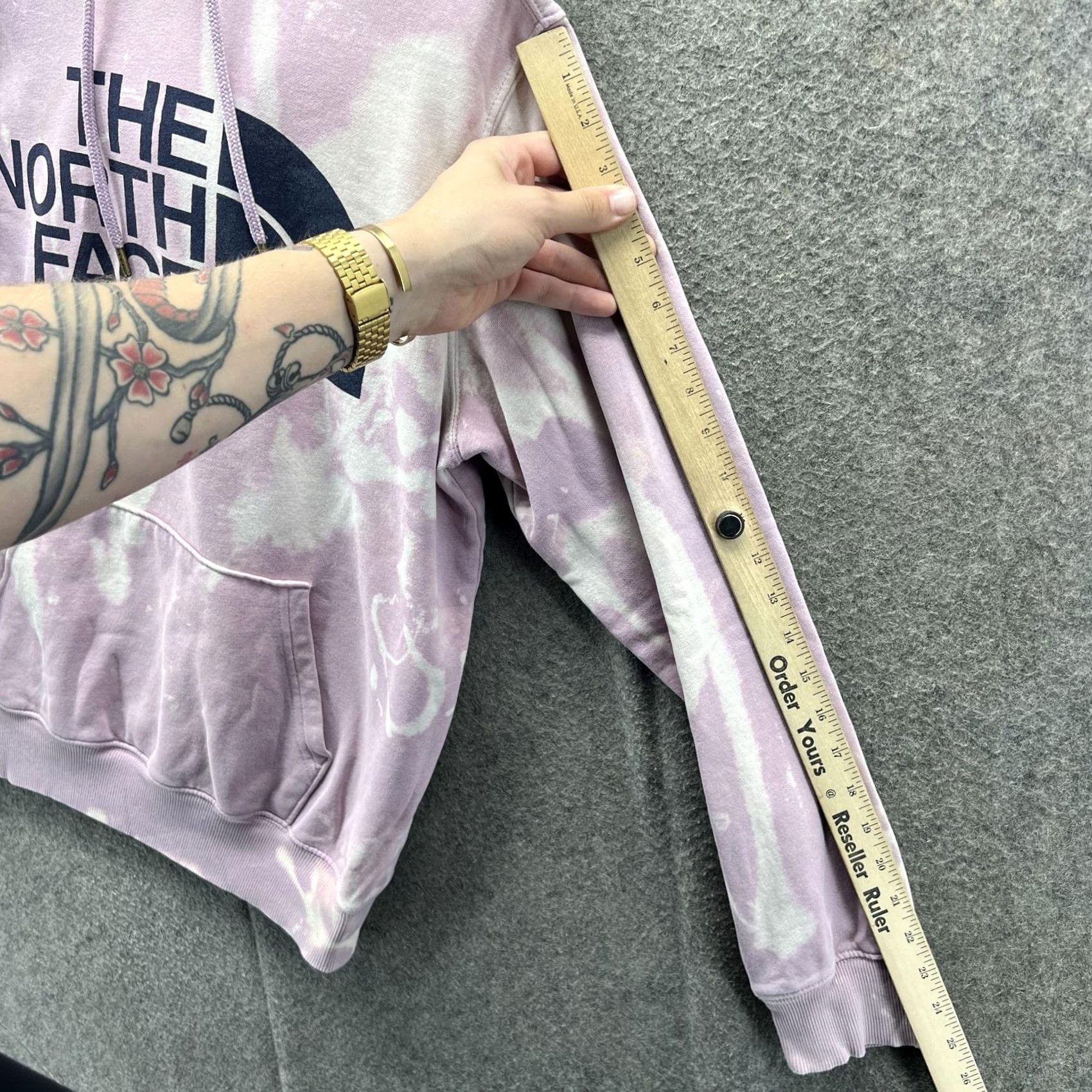 The North Face The North Face Hoodie Mens S Purple Tie Dye Logo Pullover Fleece Sweatshirt Size US S / EU 44-46 / 1 - 7 Thumbnail