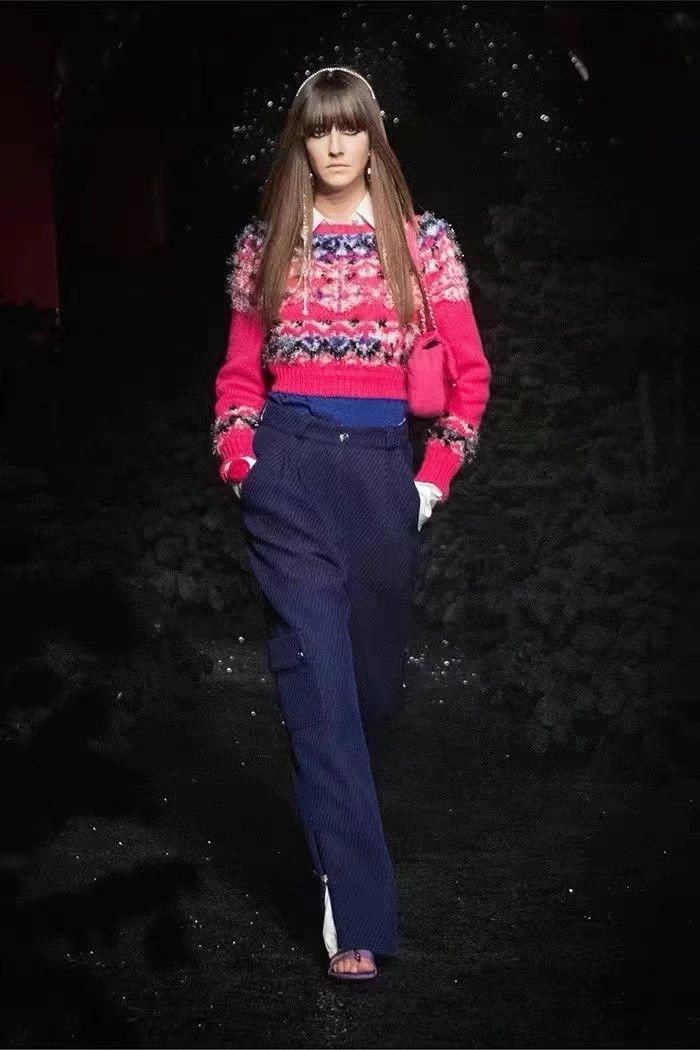 Chanel Chanel 21 autumn and winter pink bright line knitted pullo Size XS / US 0-2 / IT 36-38 - 7 Thumbnail