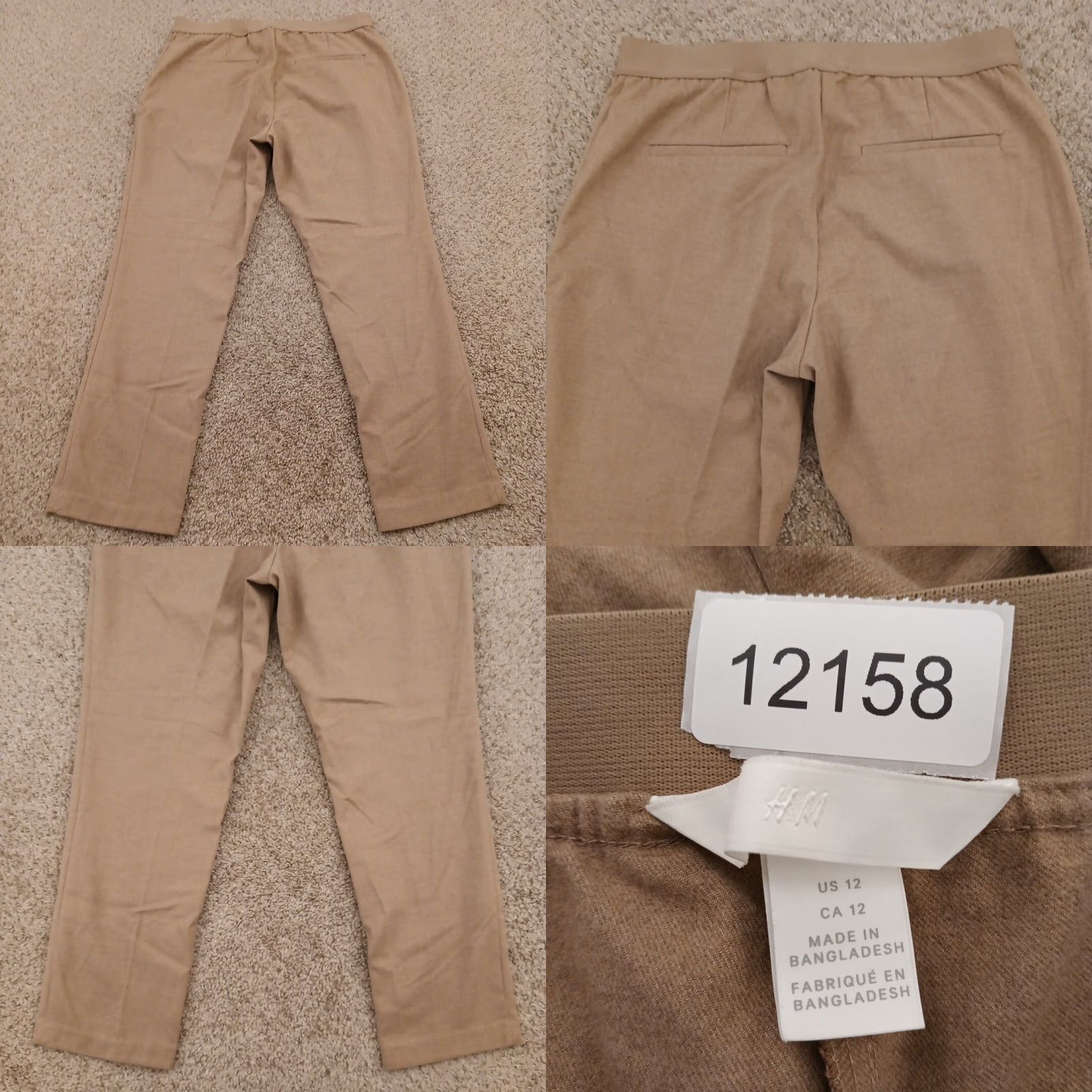 H&M H&M Dress Pants Womens Size 12 Beige Pockets Pull On 33x27 High Rise Pants Womens Size 34" / US 12 / IT 48 - 8 Thumbnail