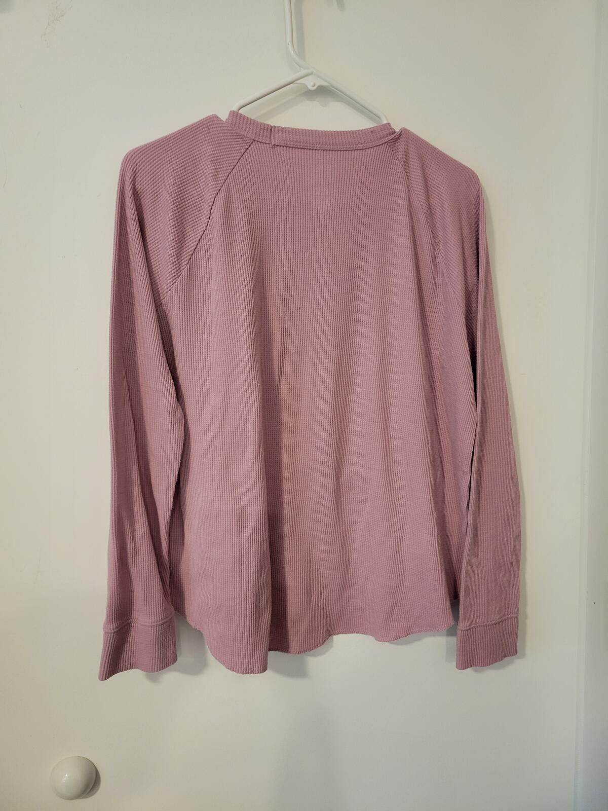 Sonoma Women's Sonoma Long Sleeve Waffle Knit Shirt, Size Large Size L / US 10 / IT 46 - 2 Thumbnail
