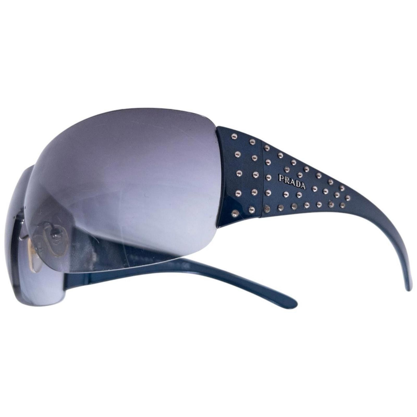 Prada Vintage Prada Diamonte Sunglasses Size ONE SIZE - 4 Thumbnail