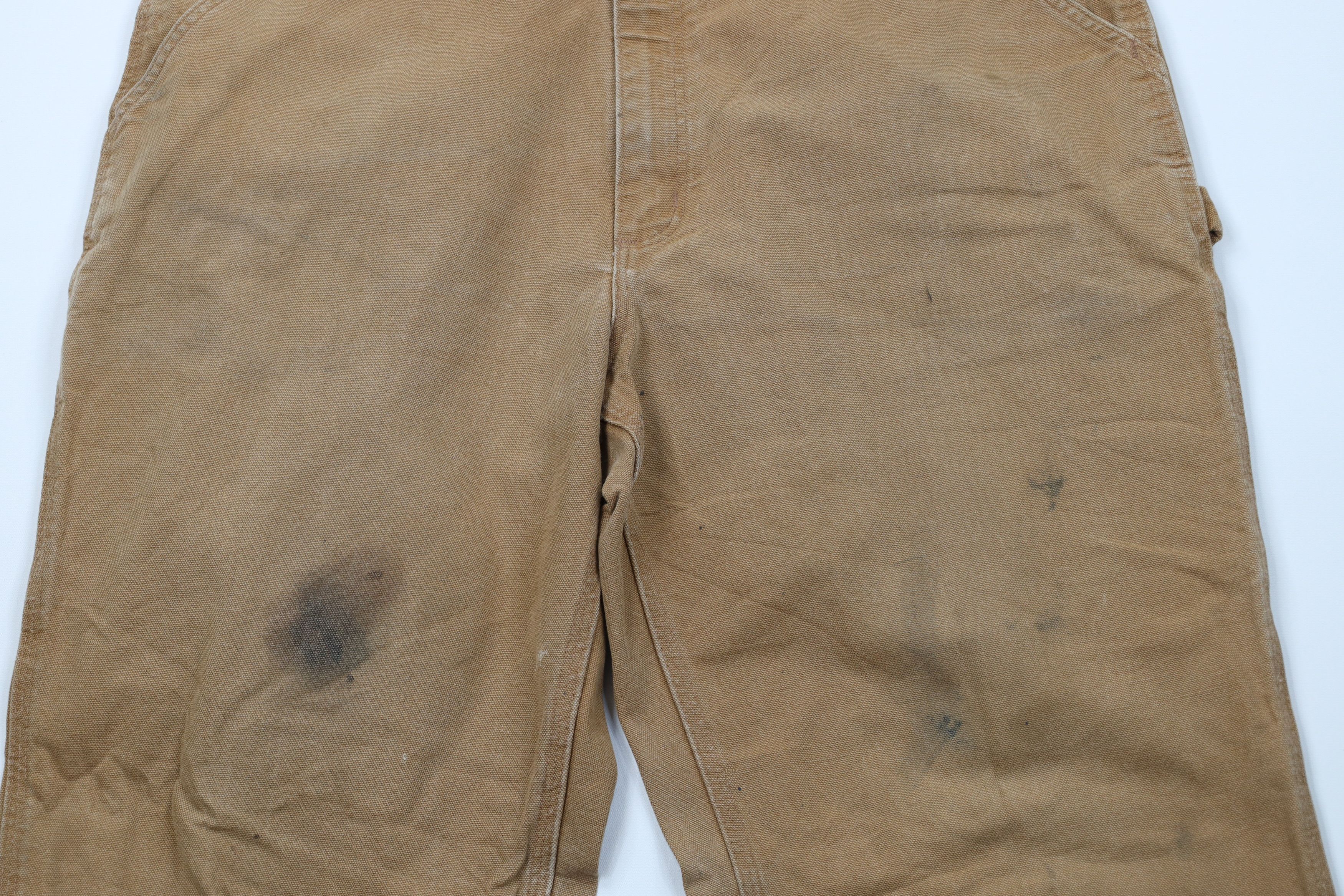 Carhartt Vintage Y2K Carhartt Wide Leg Dungaree Pants Duck Brown Size US 38 / EU 54 - 3 Thumbnail
