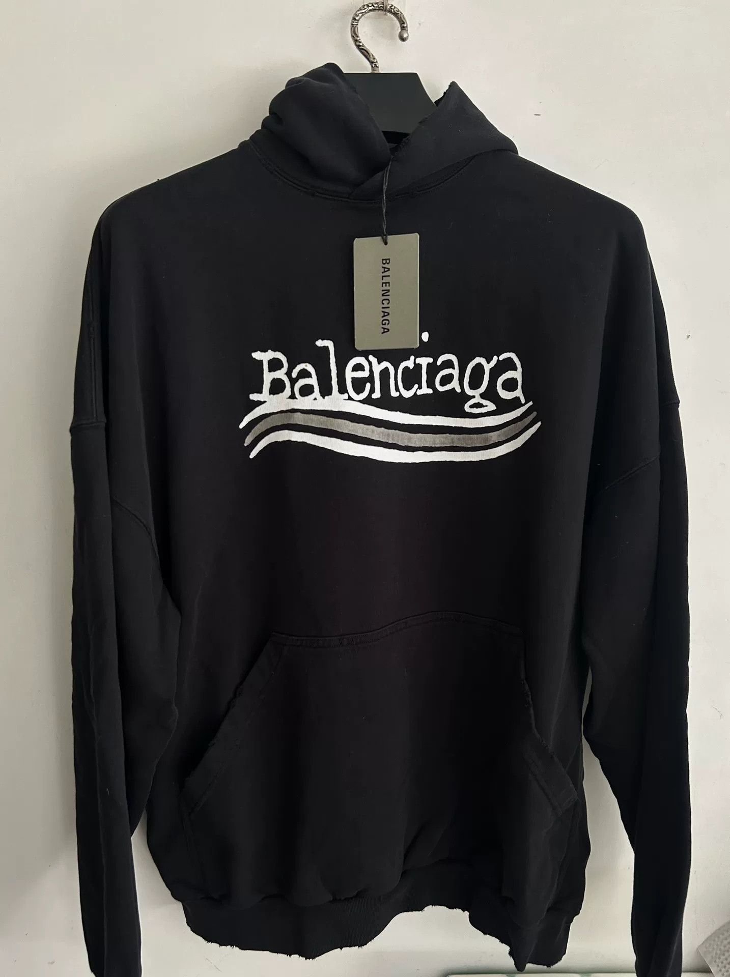 Balenciaga black balenciaga logo hoodie size 2 Size US L / EU 52-54 / 3 - 1 Thumbnail