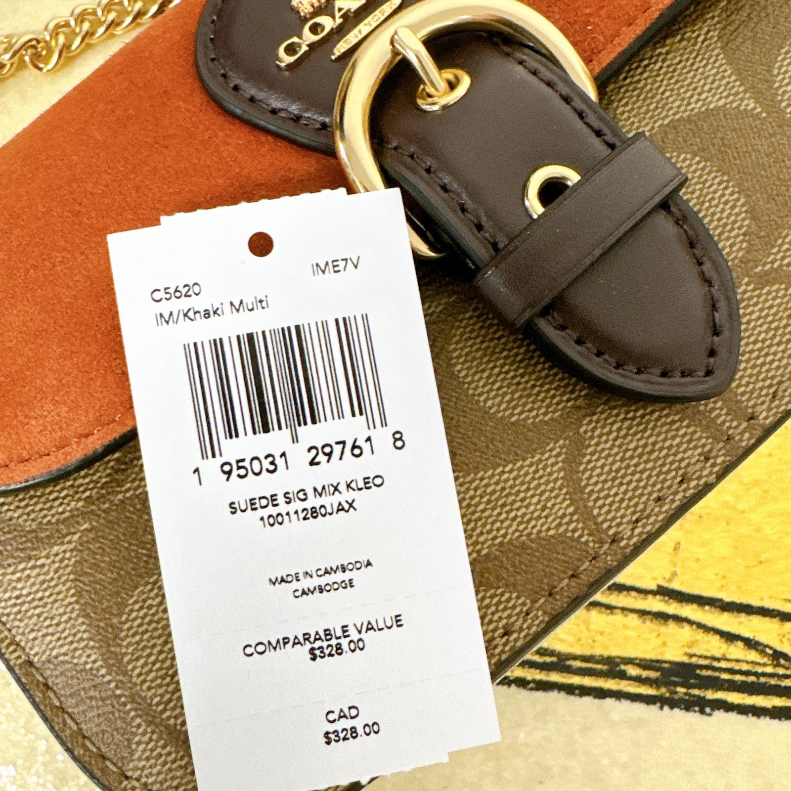 Coach Coach C5620 Kleo Crossbody In Signature Canvas IN Khaki Size ONE SIZE - 8 Thumbnail