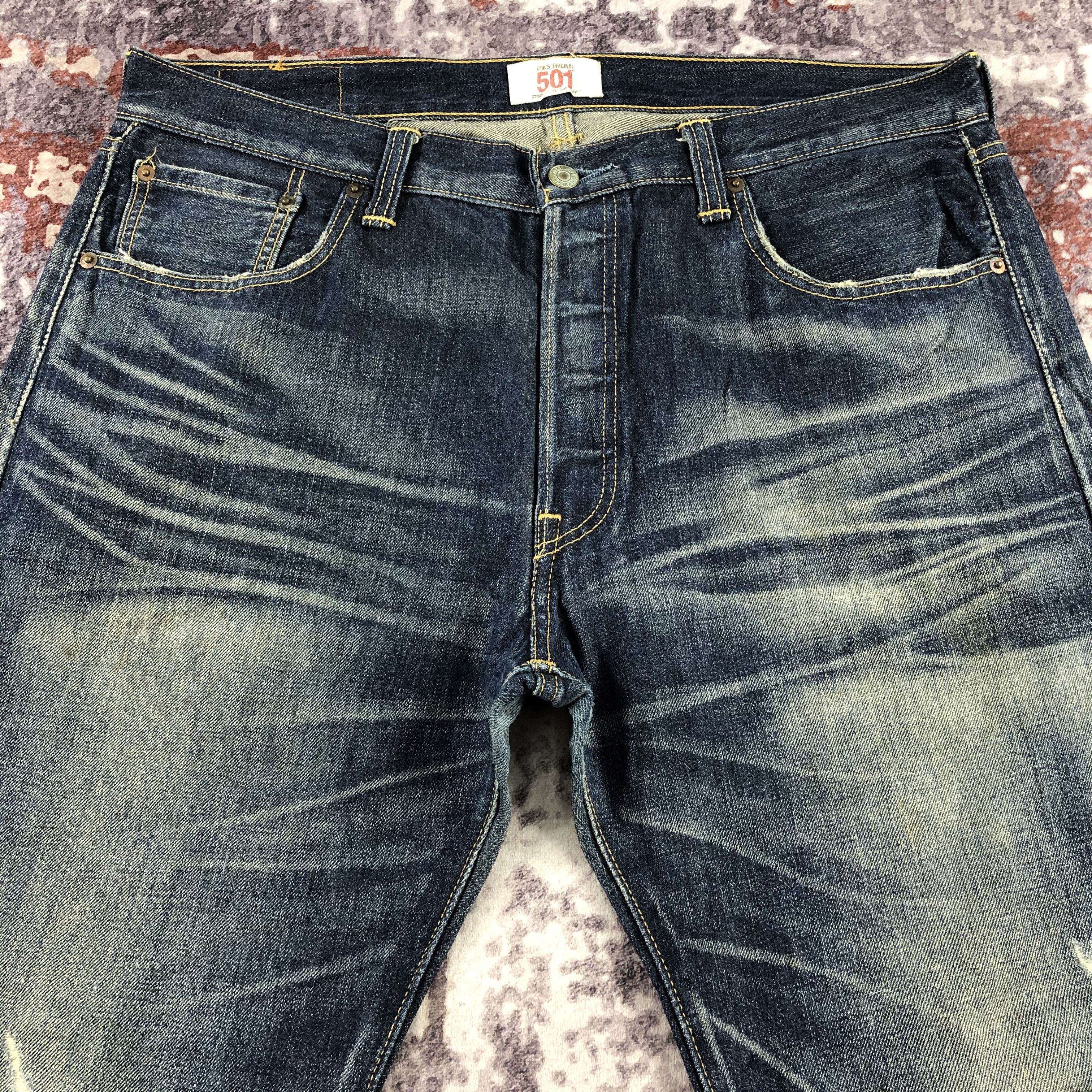 Levi's × Vintage Vintage Blue Wash Levis 501 Jeans-JM2919 Size US 39 - 3 Thumbnail