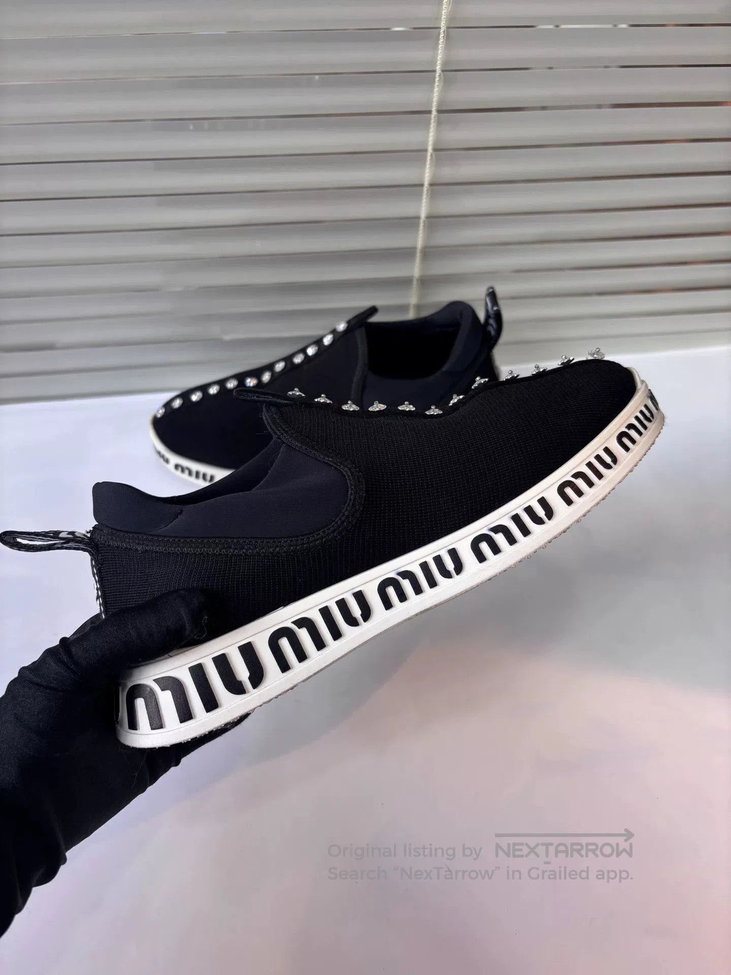 Miu Miu Miu Miu Black Diamond Casual Shoes. Size US 5.5 / IT 35.5 - 5 Thumbnail