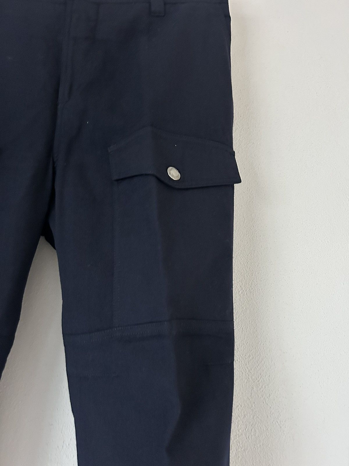 Brunello Cucinelli Brunello Cucinelli Navy Wool Cargo Trousers Size US 34 / EU 50 - 4 Thumbnail