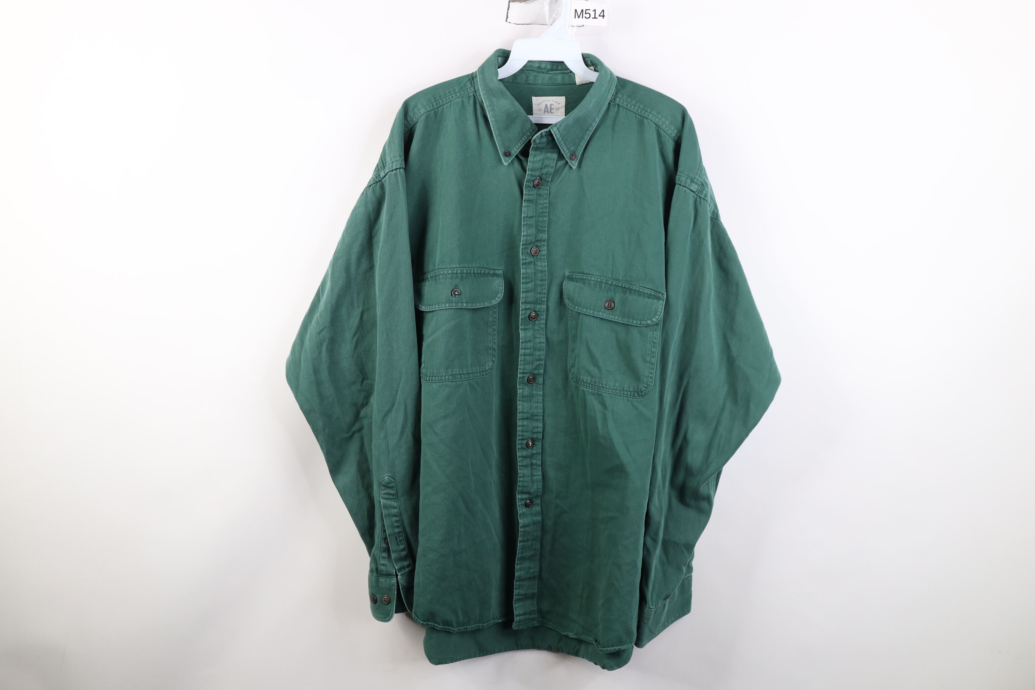 American Eagle Outfitters Vintage 90s American Eagle Outfitters Twill Button Shirt Size US XL / EU 56 / 4 - 1 Thumbnail