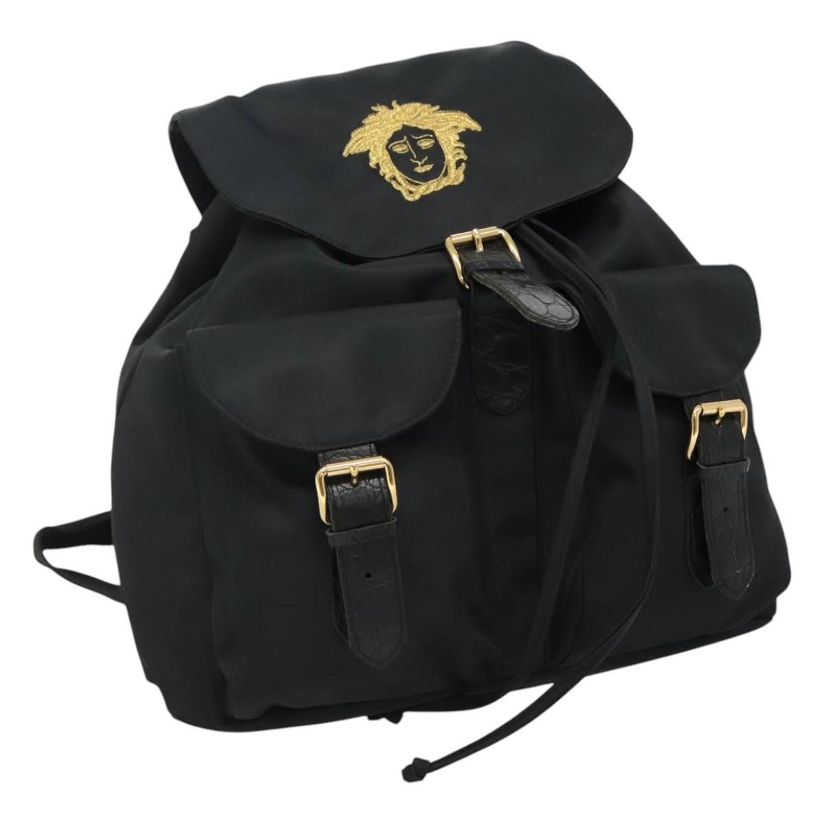 Gianni Versace Backpack Nylon Black