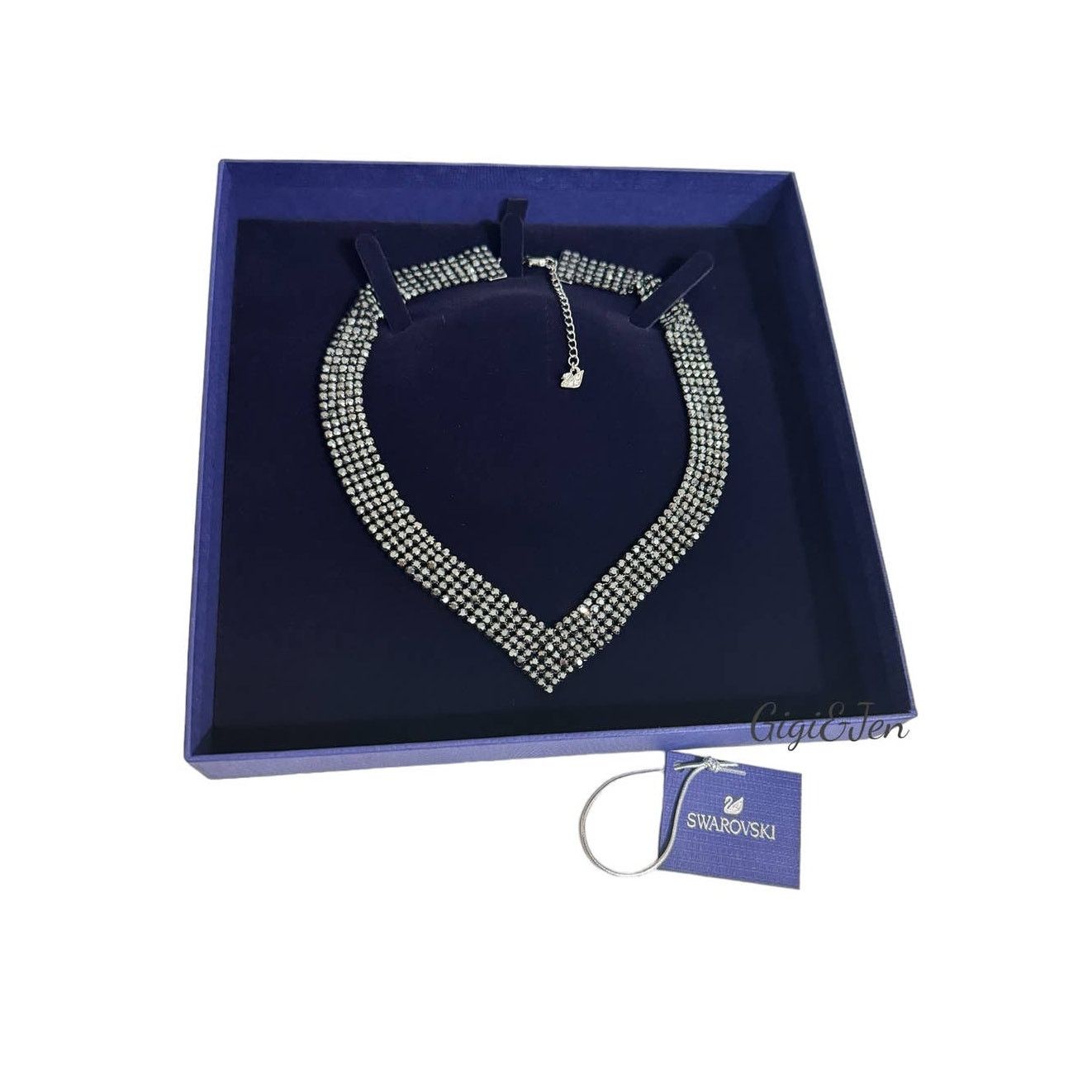 Swarovski Swarovski Fit Rhodium-Plated Stainless Steel Black Necklace Size ONE SIZE - 2 Thumbnail