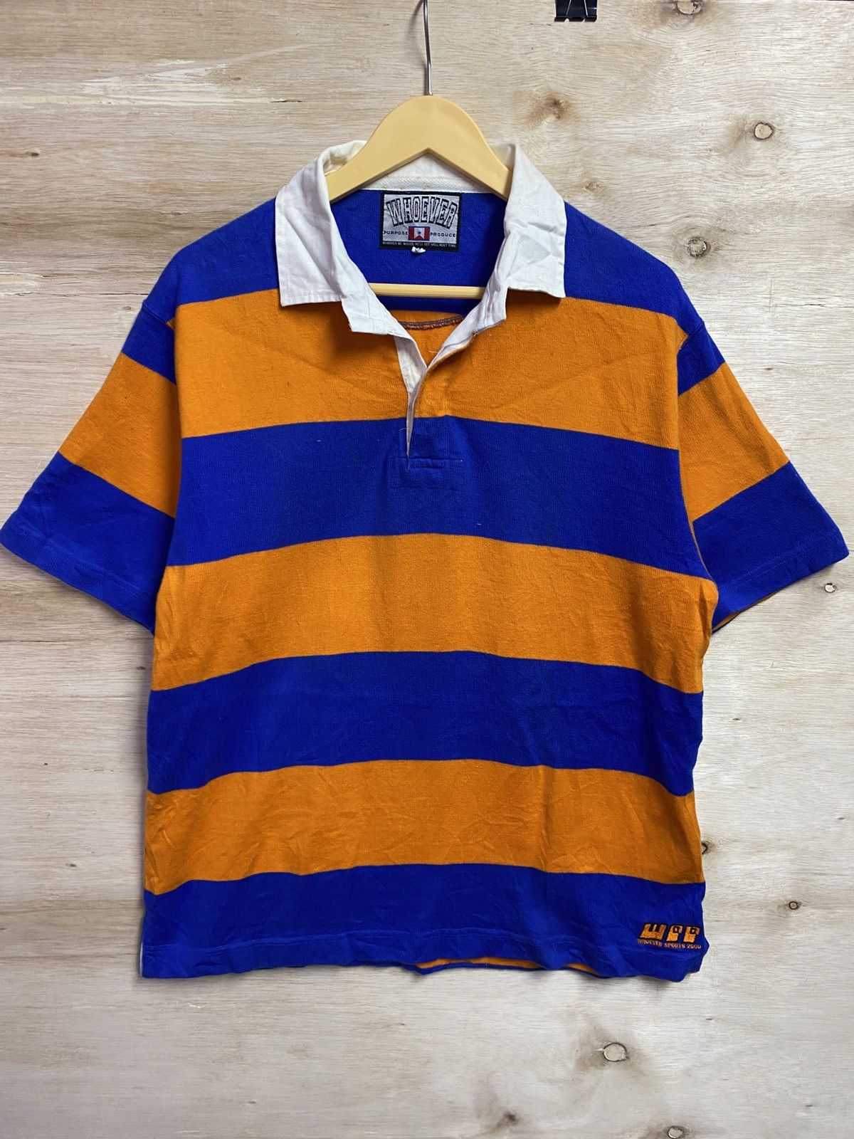 Other Vintage Who Ever polo tshirt big stripes Size US XL / EU 56 / 4 - 1 Thumbnail