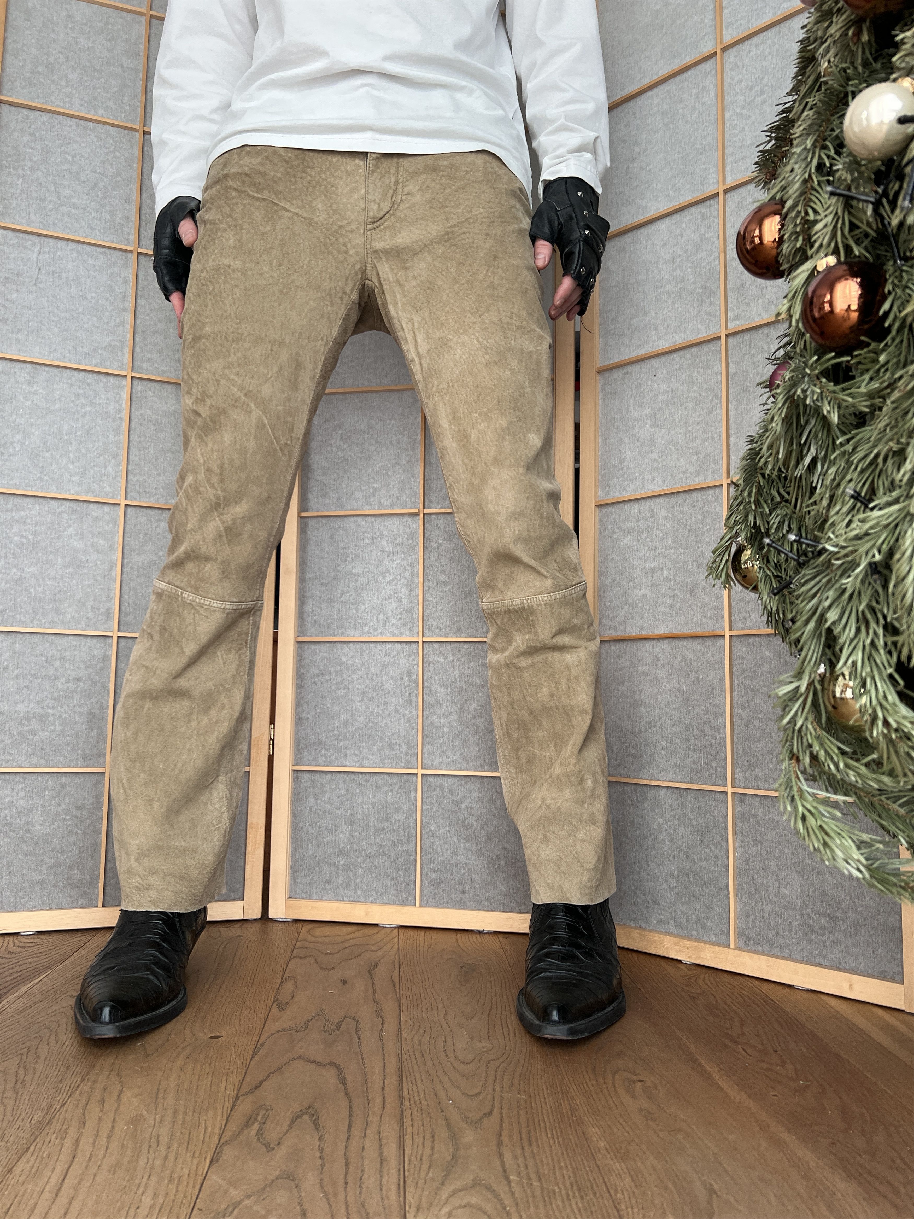 Hysteric Glamour CRAZY Real leather boot cut flared vintage pant 2000s cowboy Size US 33 - 2 Thumbnail