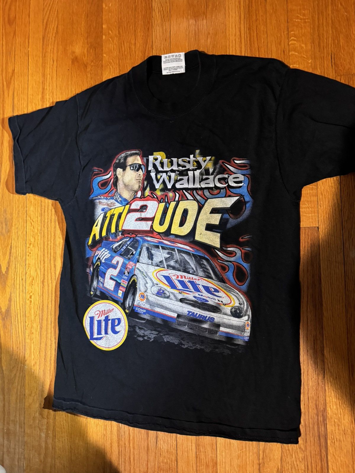 Vintage Rusty Wallace miller lite racing tee Size US L / EU 52-54 / 3 - 1 Thumbnail