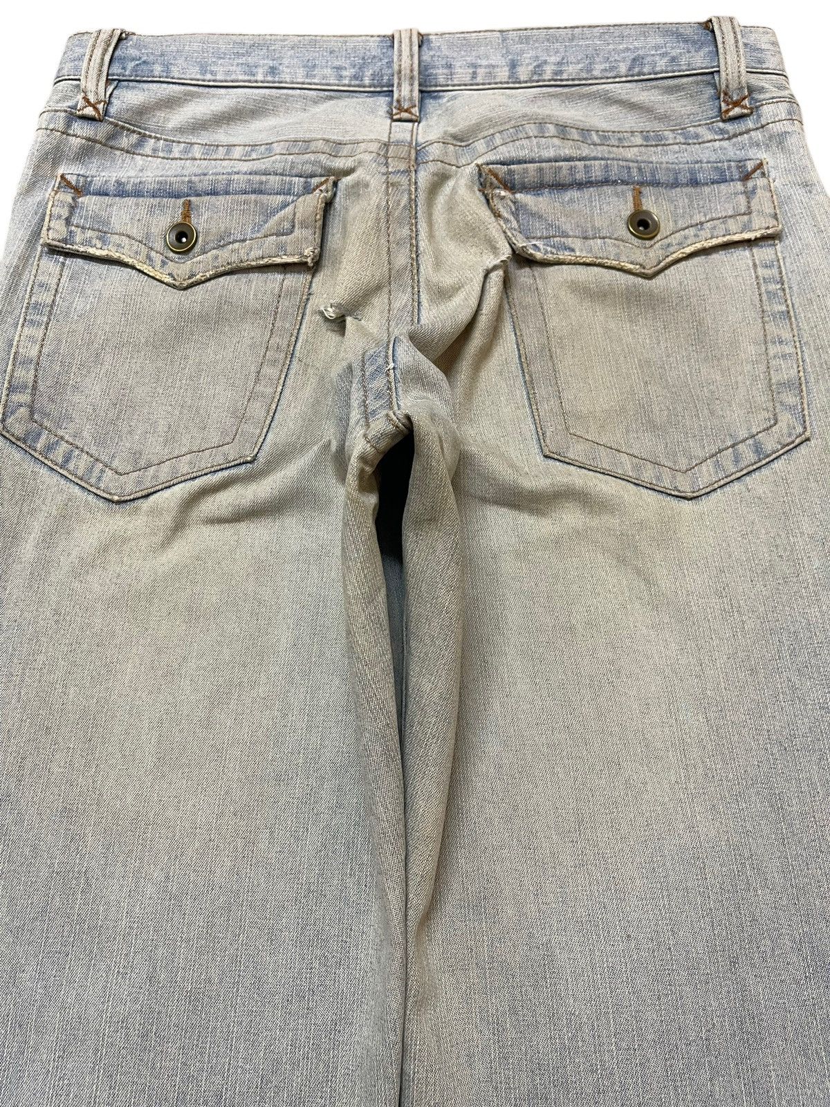In The Attic Vintage Japanese Brand Mud Faded Wash Style Loose Jeans Size US 32 / EU 48 - 5 Thumbnail