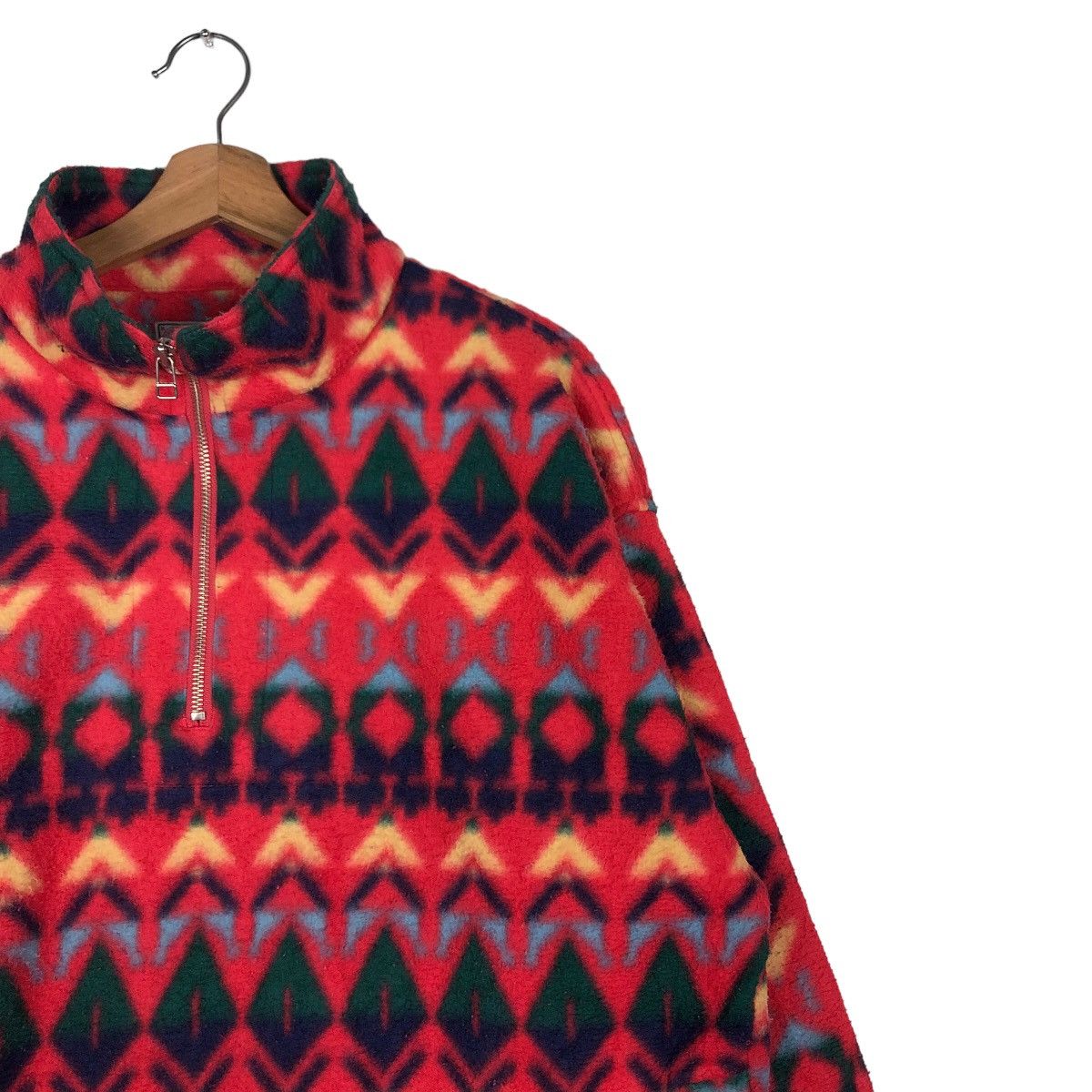 Vintage 🔥VINTAGE CREEKS USA FLEECE JACKET NATIVE NAVAJO ANORAK Size US M / EU 48-50 / 2 - 6 Thumbnail