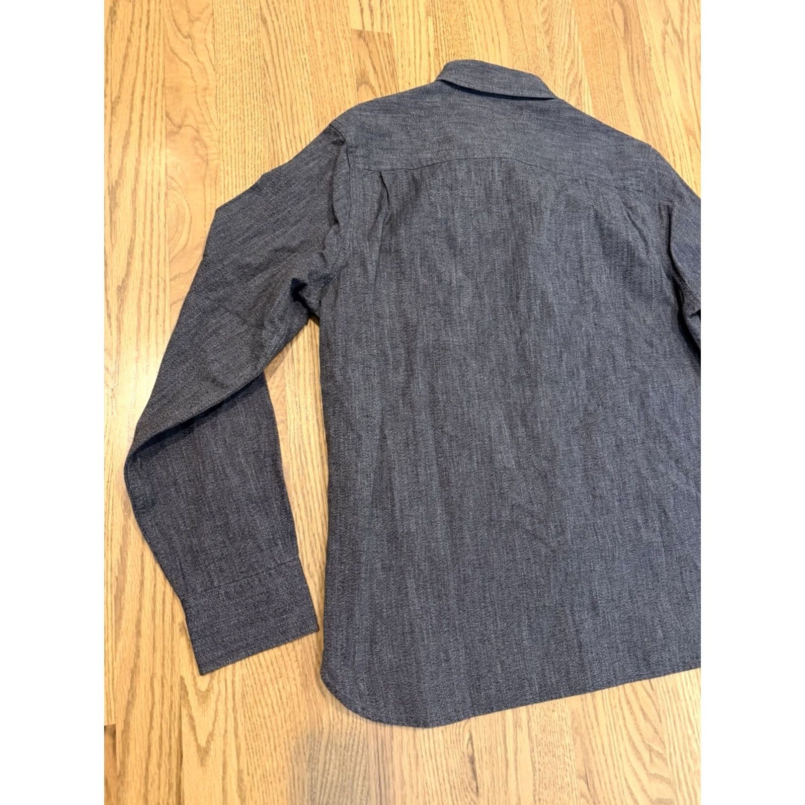 Flint And Tinder Flint & Tinder Shirt Selvedge Architect Shirt Men’s Large Marled Charcoal Slim Size US M / EU 48-50 / 2 - 3 Thumbnail