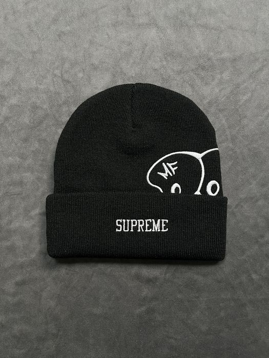 Supreme Rare 23F/W Supreme MF Doom Black Beanie OS Brand New | Grailed