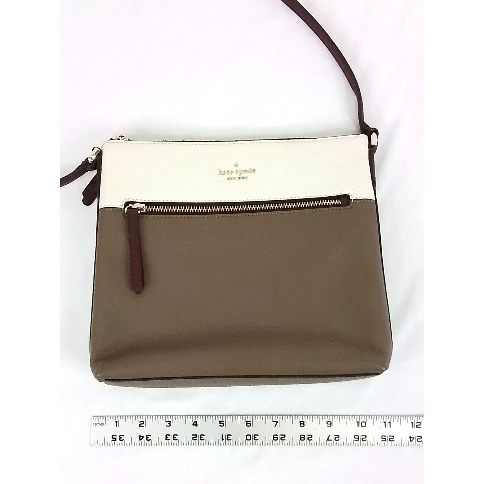 Kate Spade Kate Spade New York Leather Purse Brown Cream Size ONE SIZE - 14 Thumbnail