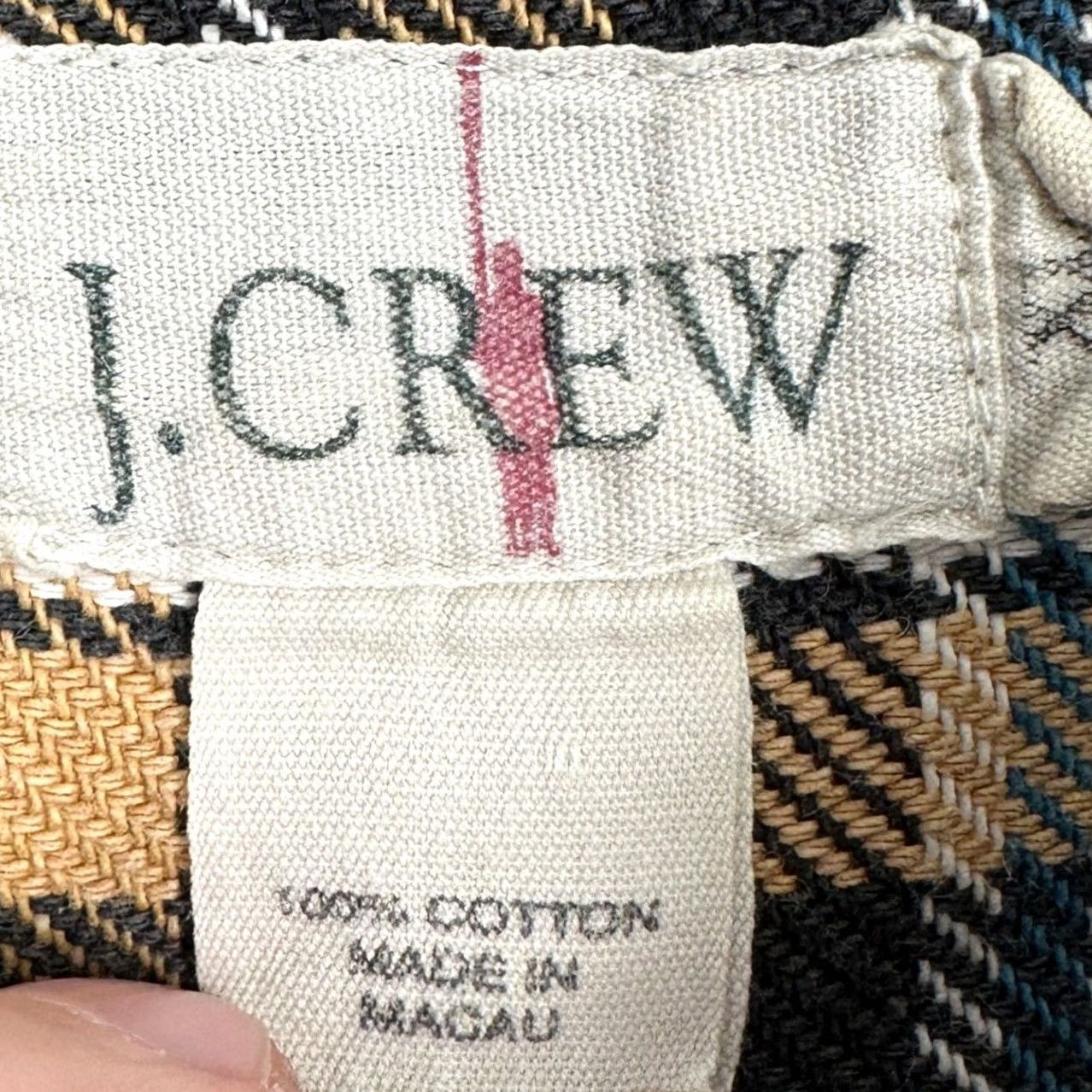 J.Crew J.CREW Shirt Mens XL Blue Tan Plaid Flannel Button Up Long Sleeve Casual Workwear Size US XL / EU 56 / 4 - 4 Thumbnail