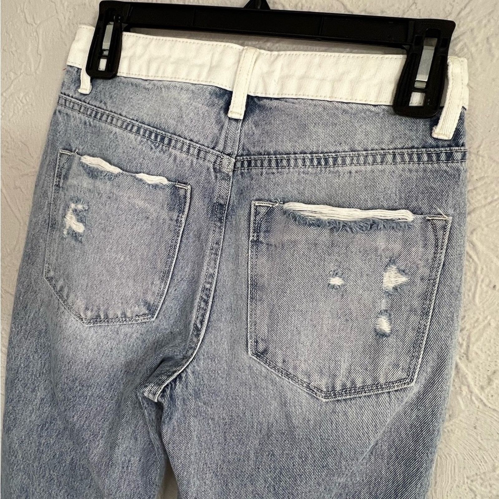 Velvet Vervet Steady Heart Split Two Tone Mom Jeans V2804 Size 24 Size 42" / US 20 - 8 Thumbnail