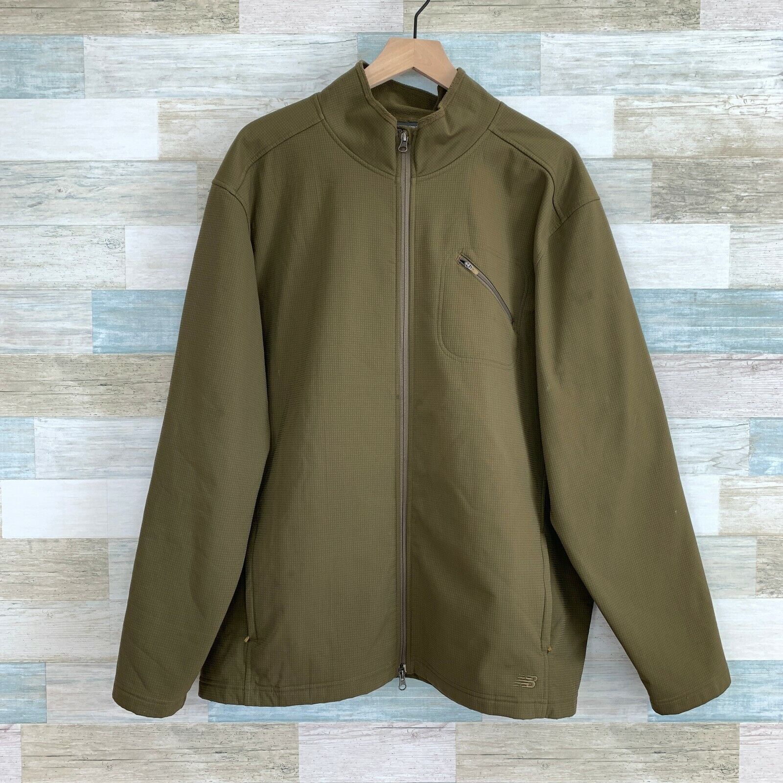 New Balance New Balance Mock Neck Jacket Green Soft Shell Mens 2XL Size US XXL / EU 58 / 5 - 1 Thumbnail