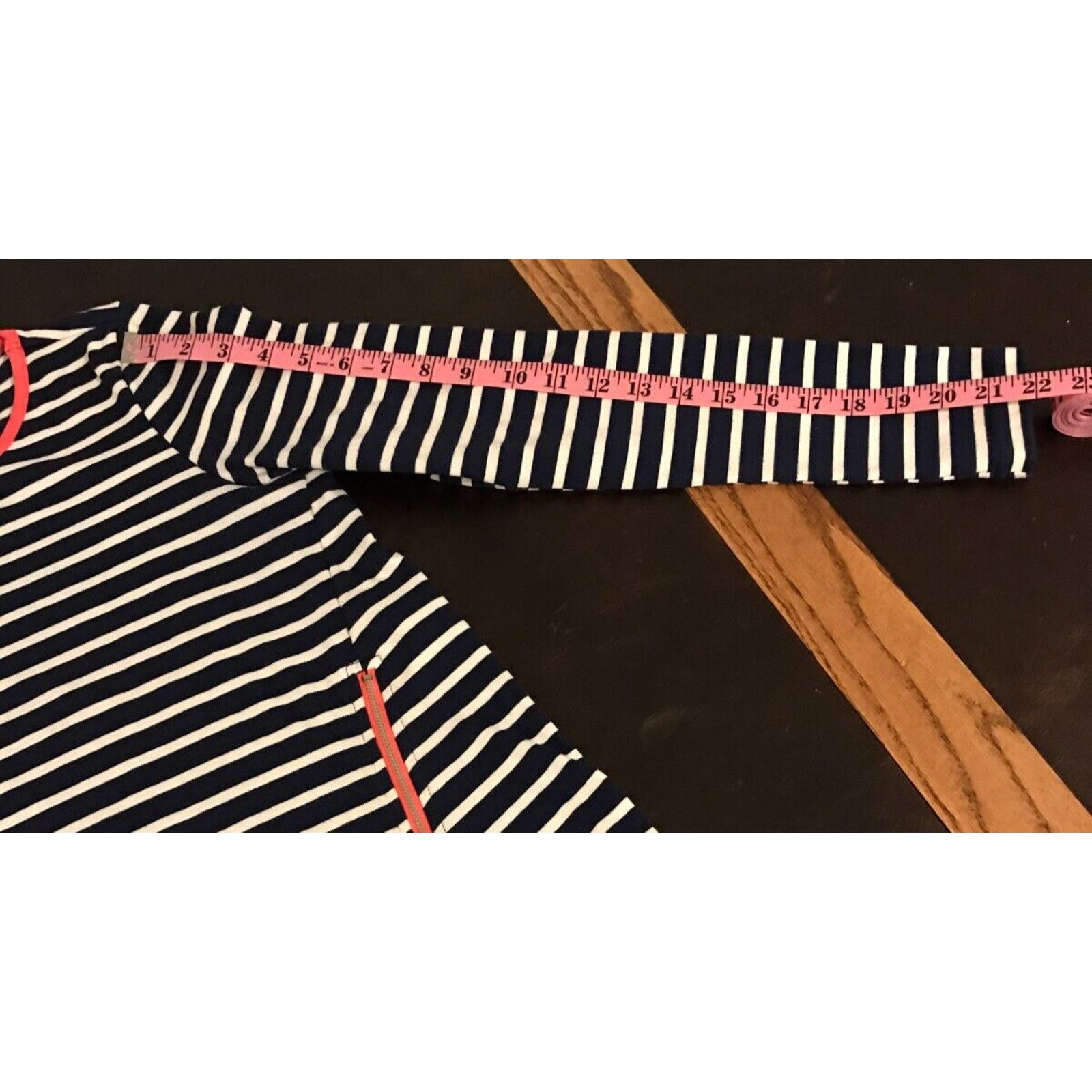 Anthropologie Anthropologie Lil’s Closet Blue/White Stripe Zip Top Size XS / US 0-2 / IT 36-38 - 5 Thumbnail