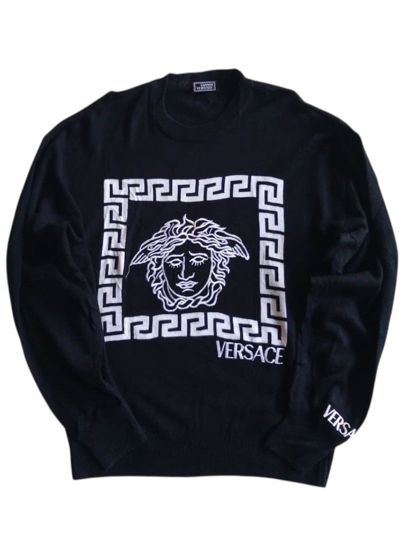 Versace VINTAGE GIANNI VERSACE BIG LOGO KNITWEAR SWITSHIRT Size US M / EU 48-50 / 2 - 2 Thumbnail