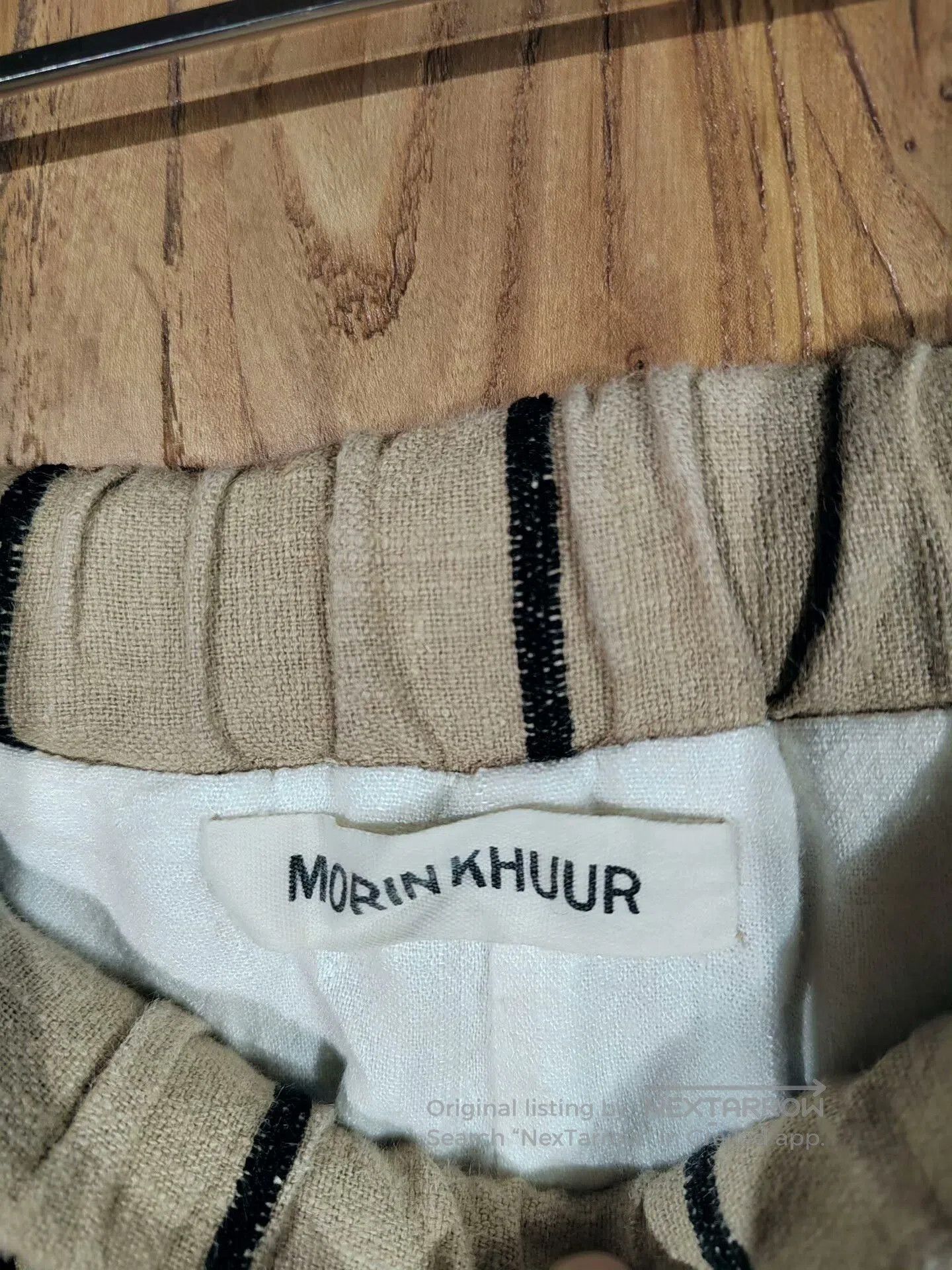 Japanese Brand Striped Wide-Leg Pants by Morin Khuur. Size 26" / US 2 / IT 38 - 4 Thumbnail