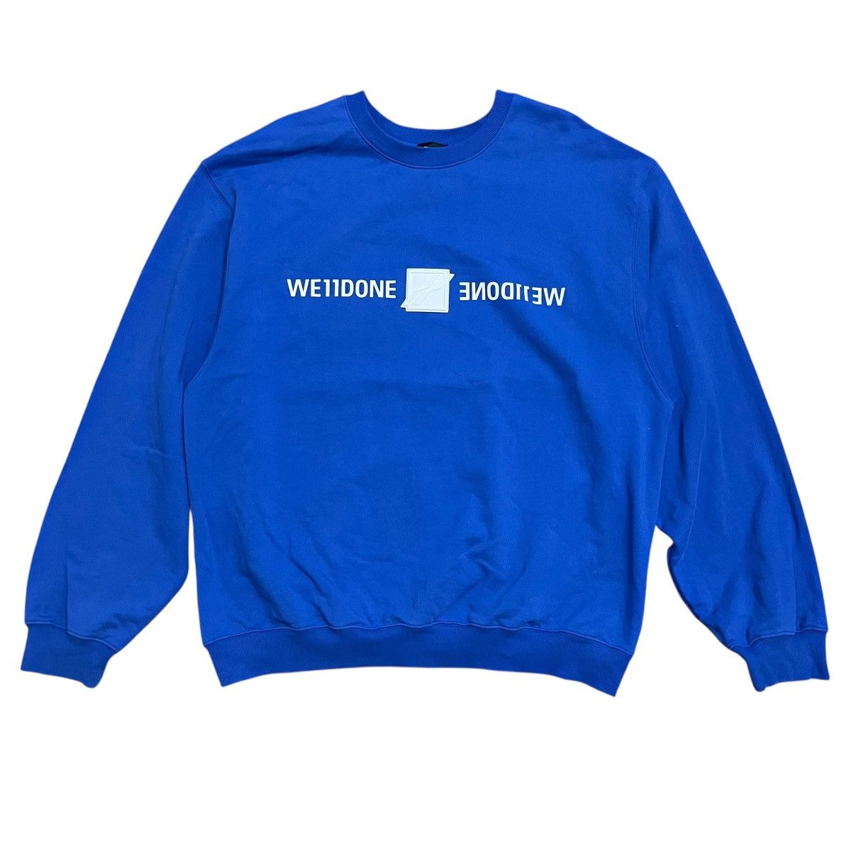 WE11DONE Authentic We11done Big Size Blue Sweatshirt Size US L / EU 52-54 / 3 - 1 Thumbnail