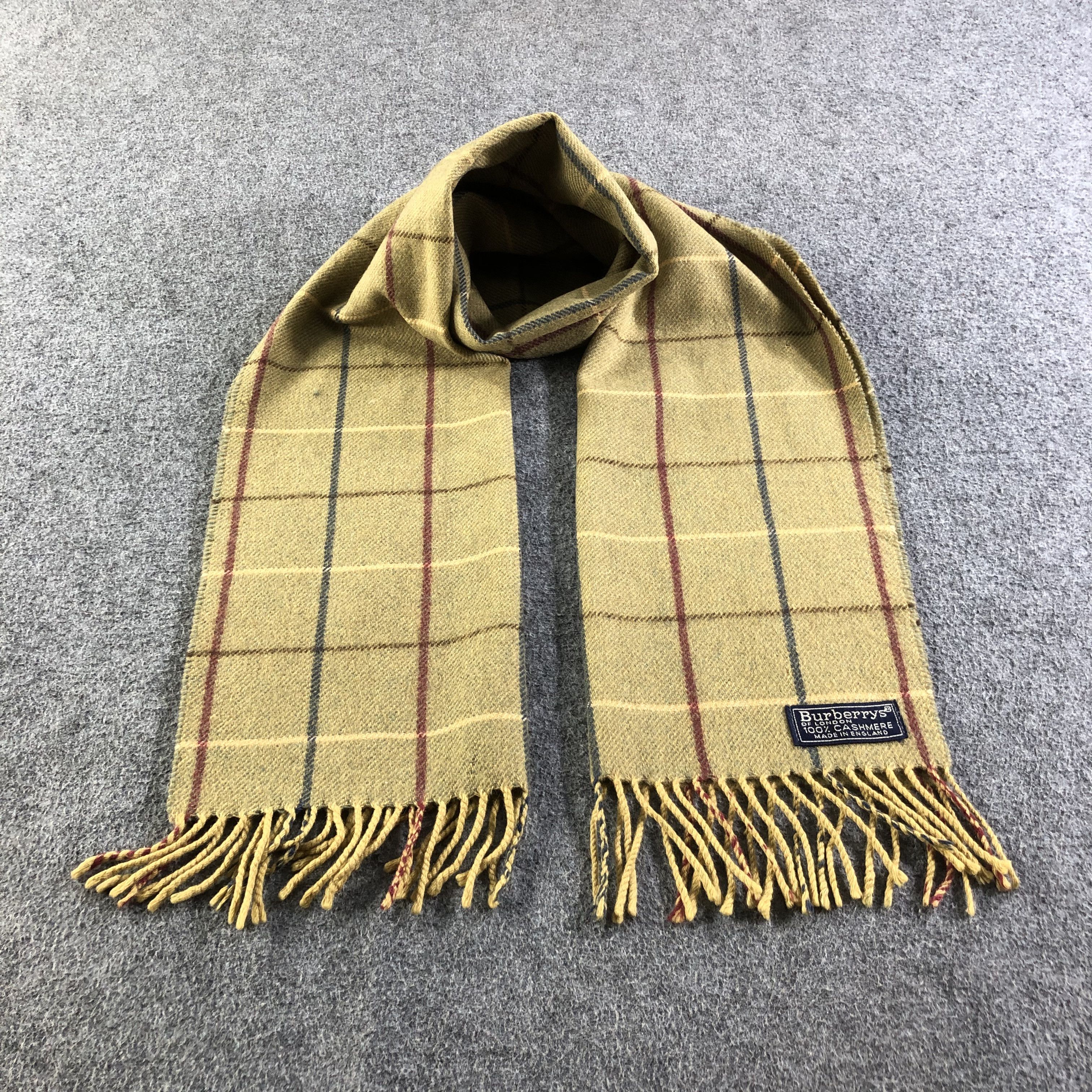 Burberry Burberrys Cashmere Scarf Muffler V1767 Size ONE SIZE - 1 Thumbnail