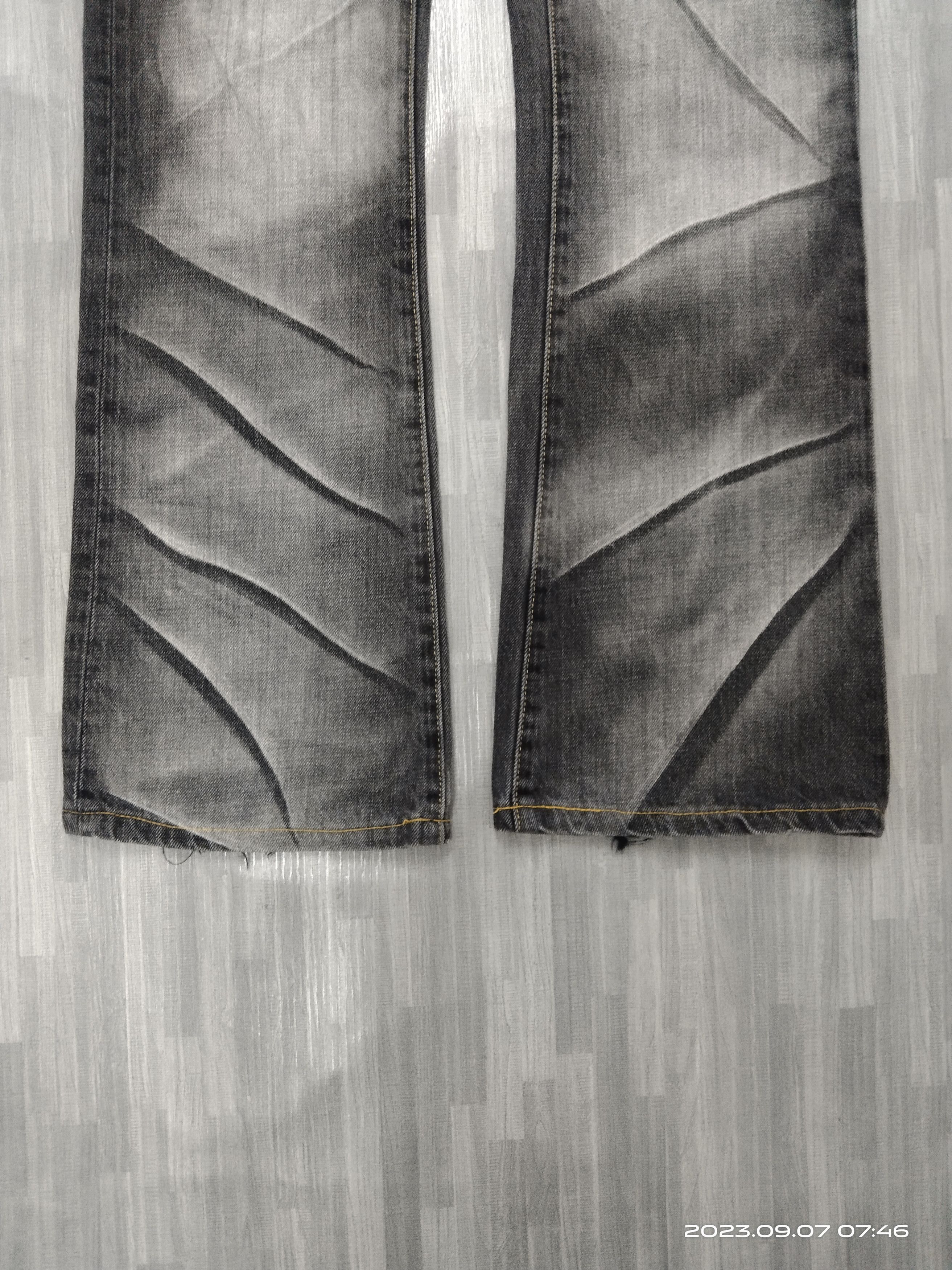 Japanese Brand INSANE 90s🔥FLARE SICK GREY GARHINA DENIM PANTS Size US 29 - 7 Thumbnail