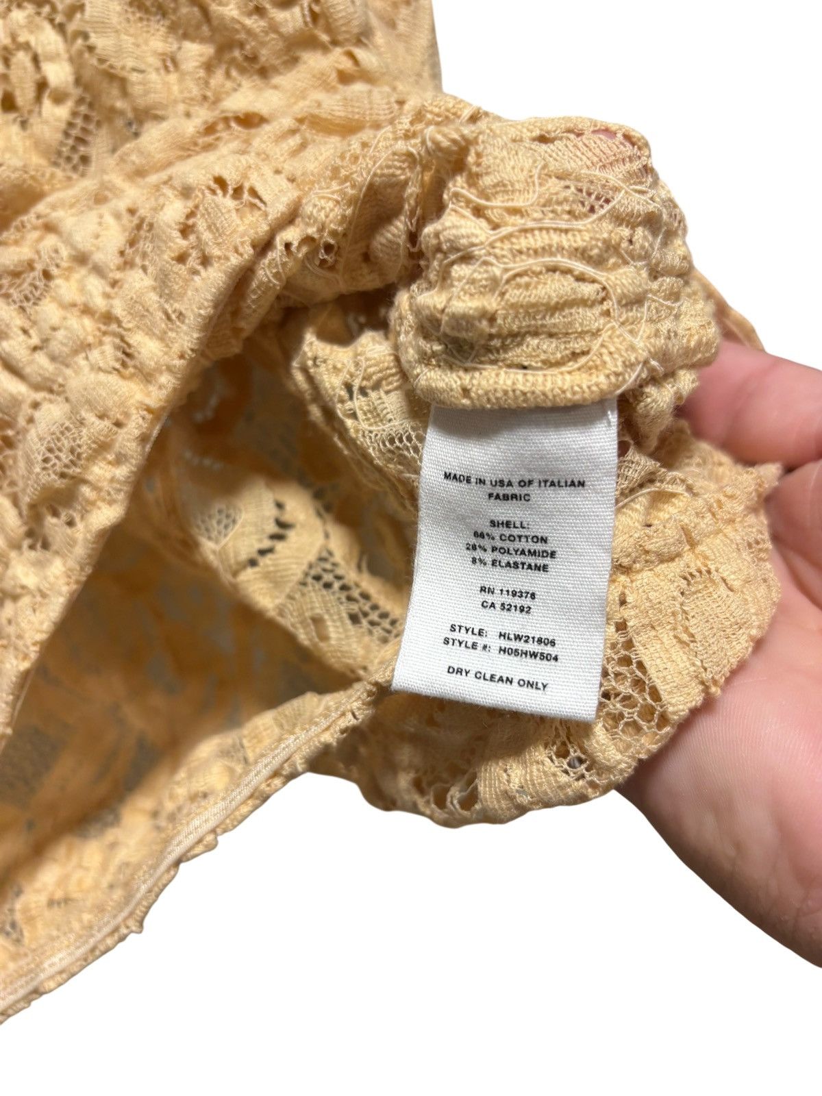 Helmut Lang HELMUT LANG High Neck Stretch Nude Lace Top Women Size /L Size L / US 10 / IT 46 - 10 Thumbnail