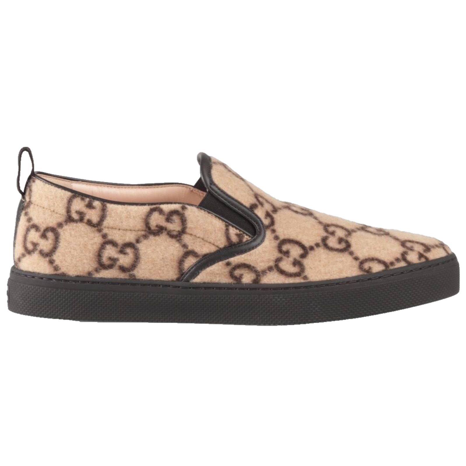 Gucci Gucci Mens Dublin Beige GG Logo Slip On Skate Sneaker 10.5 Size US 10.5 / EU 43-44 - 1 Thumbnail