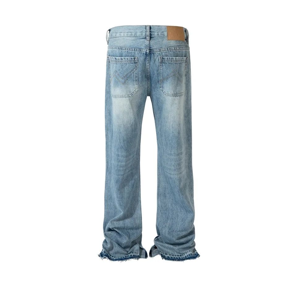 Jean × Vintage Streetwear Ropa Hombre Lightning Washed Split Jeans Size US 34 / EU 50 - 4 Thumbnail
