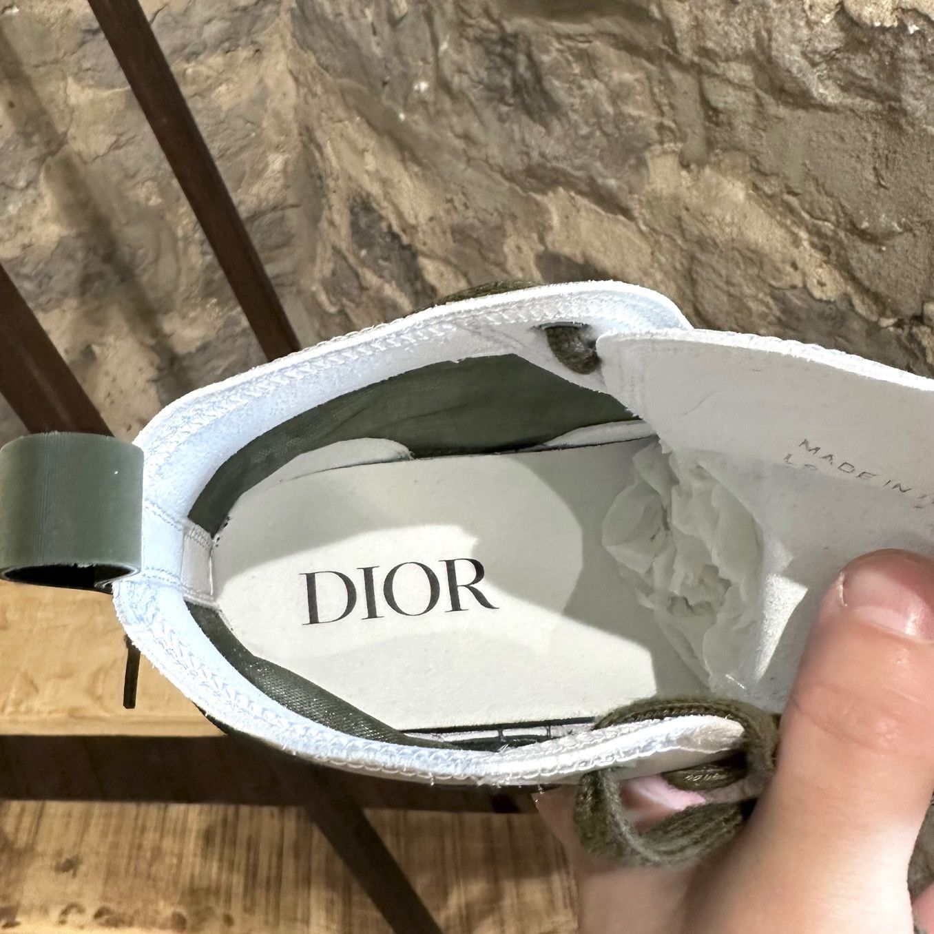 Dior Dior B23 Dark Olive Green Oblique Canvas High-top Sneakers Size US 7 / EU 40 - 9 Thumbnail