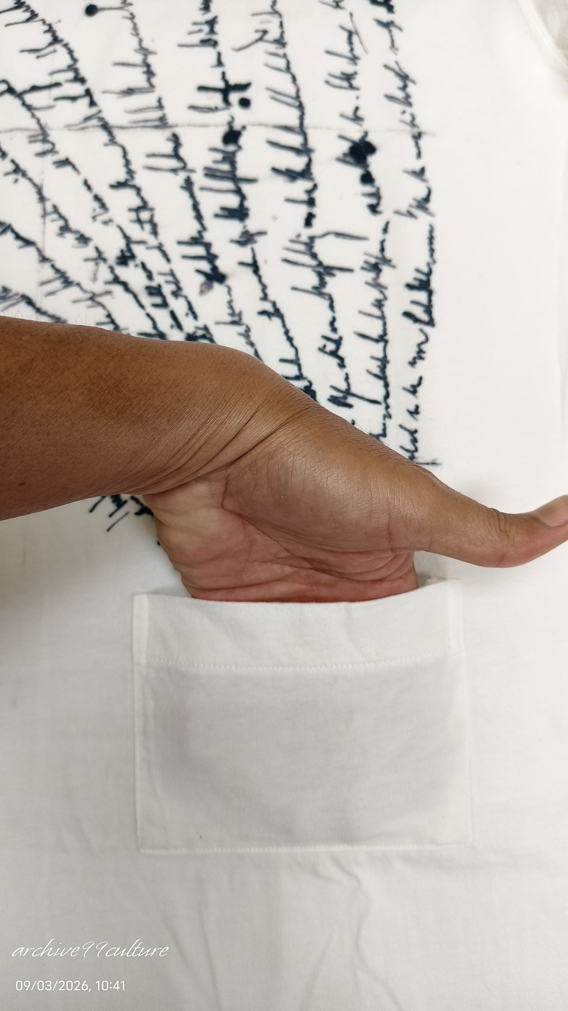 Issey Miyake ISSEY MIYAKE "Handwritten Script" Graphic Pocket Tee Archive Size US M / EU 48-50 / 2 - 8 Thumbnail