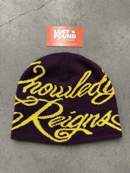 Supreme SS22 Supreme Knowledge Reigns Beanie Purple | Grailed