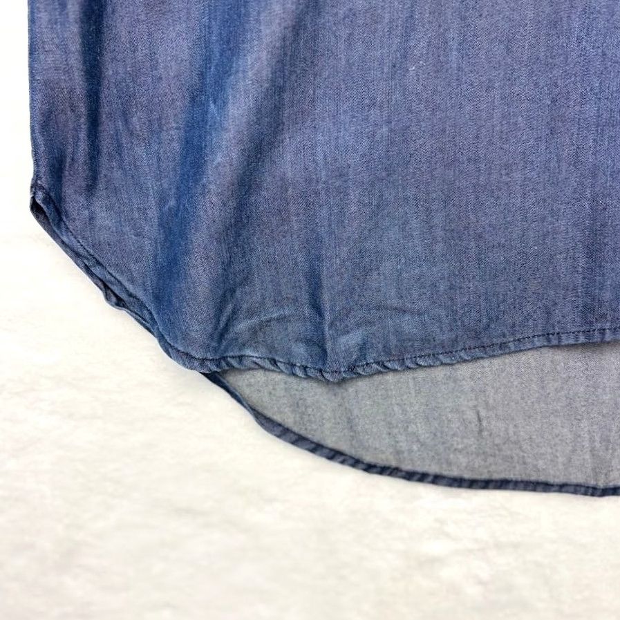Vintage Honey Punch Dress Womens S Blue Chambray Denim Boho Tassel Peasant Blouse Tunic Mini Size Size S / US 4 / IT 40 - 4 Thumbnail
