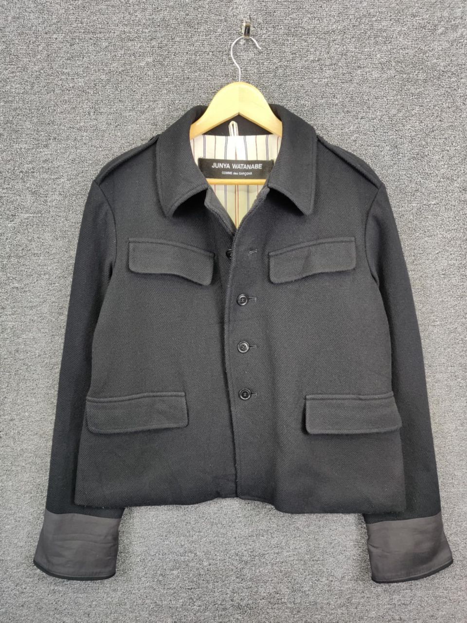 Junya Watanabe Comme Des Garcons Black Wool Jacket