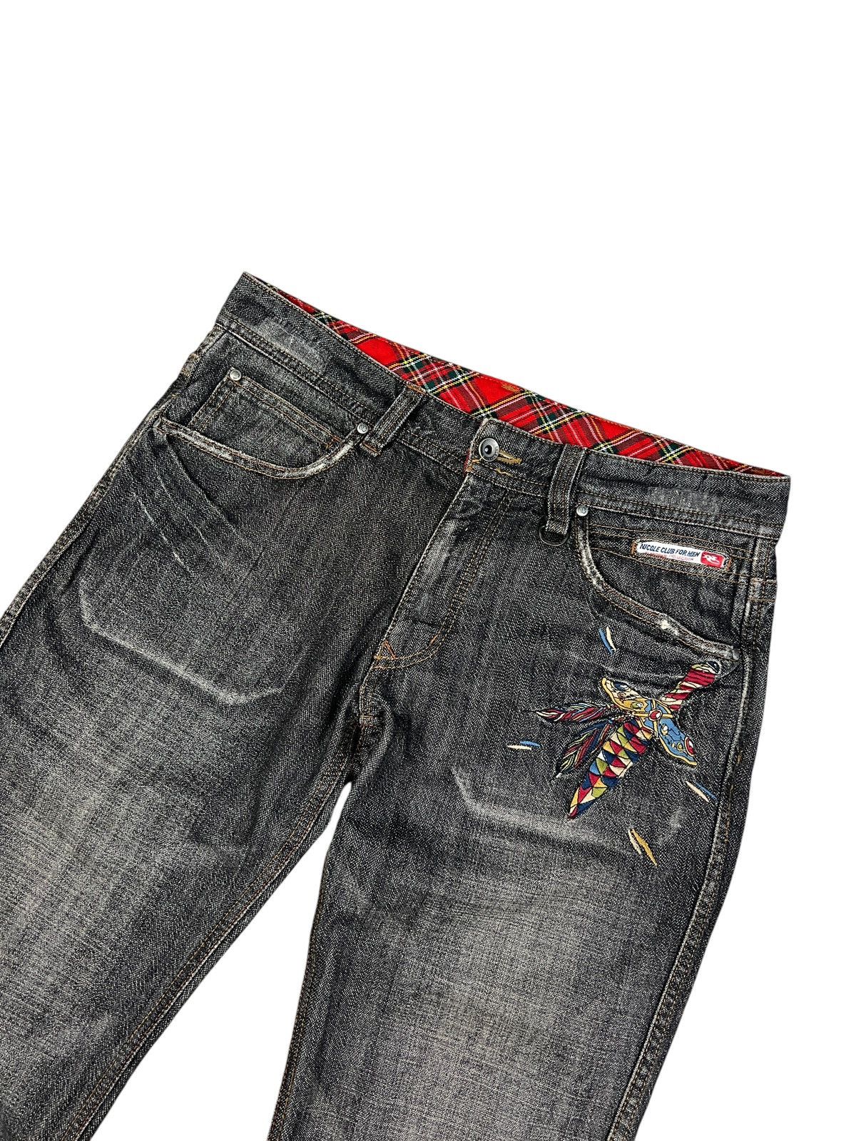 Japanese Brand × Nicole Club Nicole Club For Men Apache Skull Embroidery Flare Denim Size US 34 / EU 50 - 5 Thumbnail