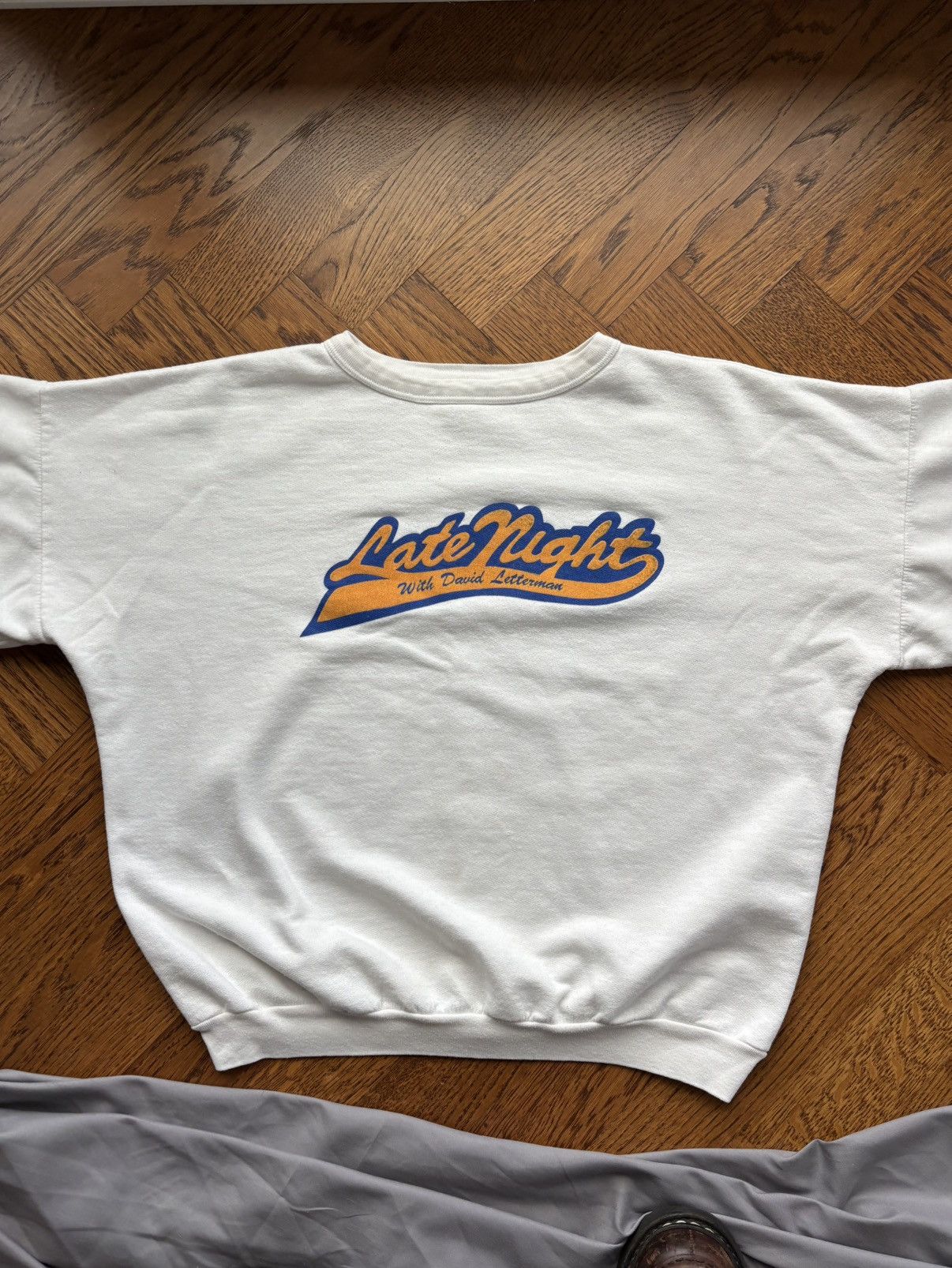 Vintage 1980s Late Nights with David Letterman Vintage Raglan Crewne Size US S / EU 44-46 / 1 - 2 Thumbnail