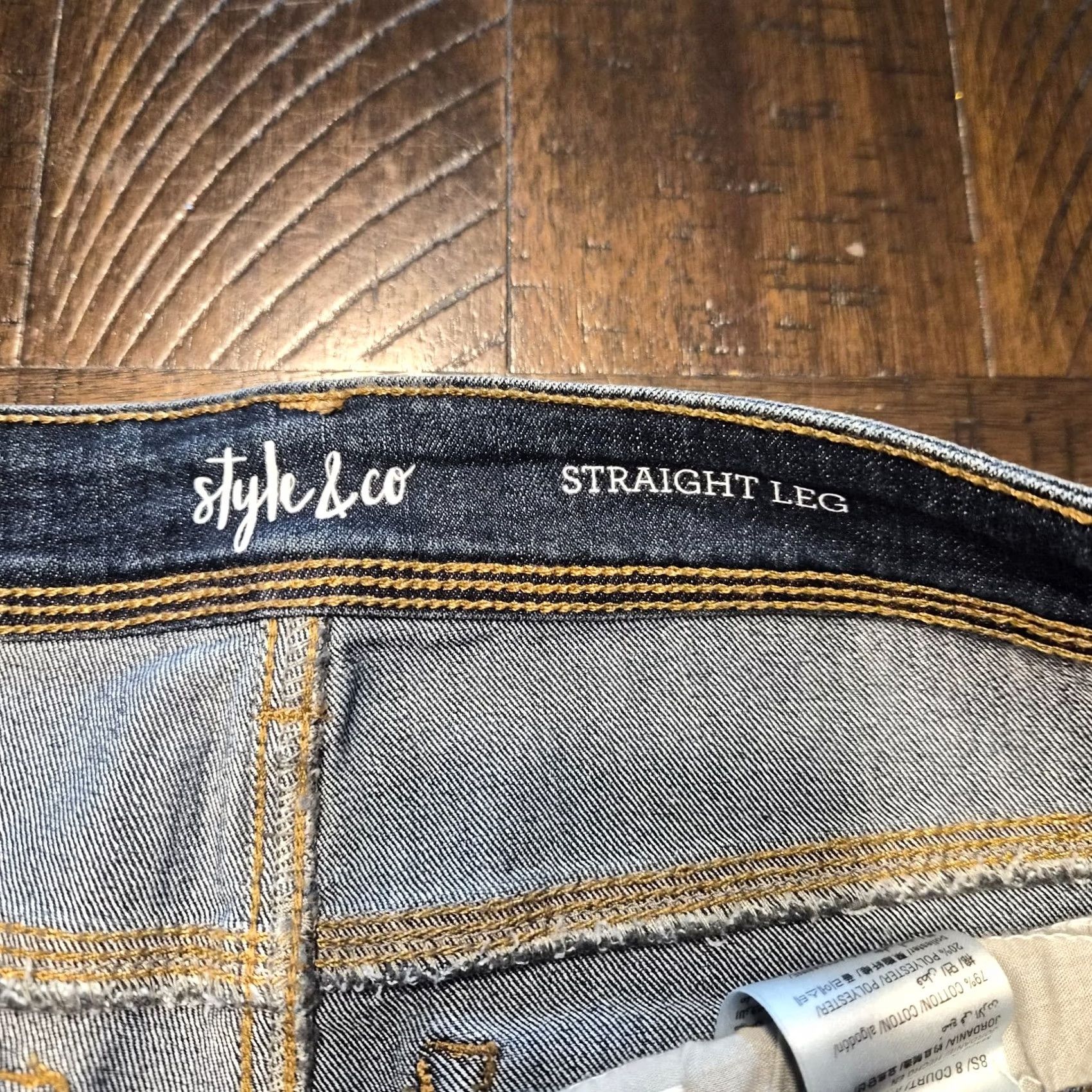 Vintage Style&co Jeans Womens Size 8 Short Blue Stretch Denim Straight Leg Size 30" / US 8 / IT 44 - 3 Thumbnail
