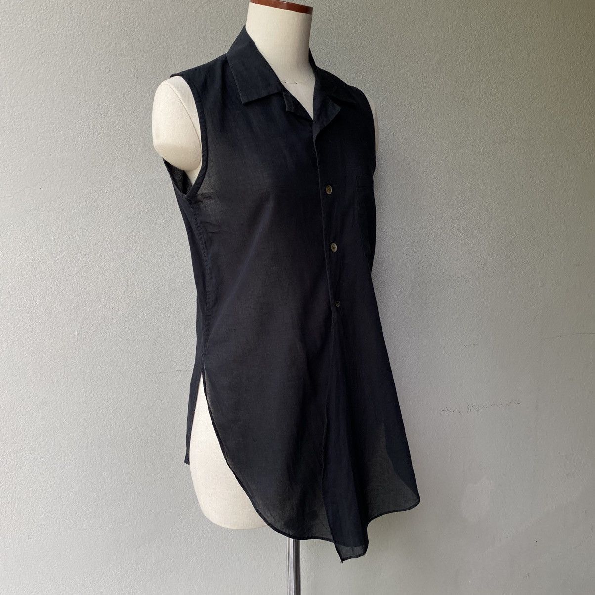 Yohji Yamamoto WORKSHOP Yohji Yamamoto Black Sleeveless Pocket Shirt Size M / US 6-8 / IT 42-44 - 10 Thumbnail