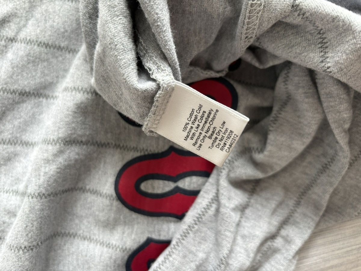 MLB × Mitchell & Ness Boston Red Sox Vintage Striped Gray T Shirt Size US L / EU 52-54 / 3 - 11 Thumbnail