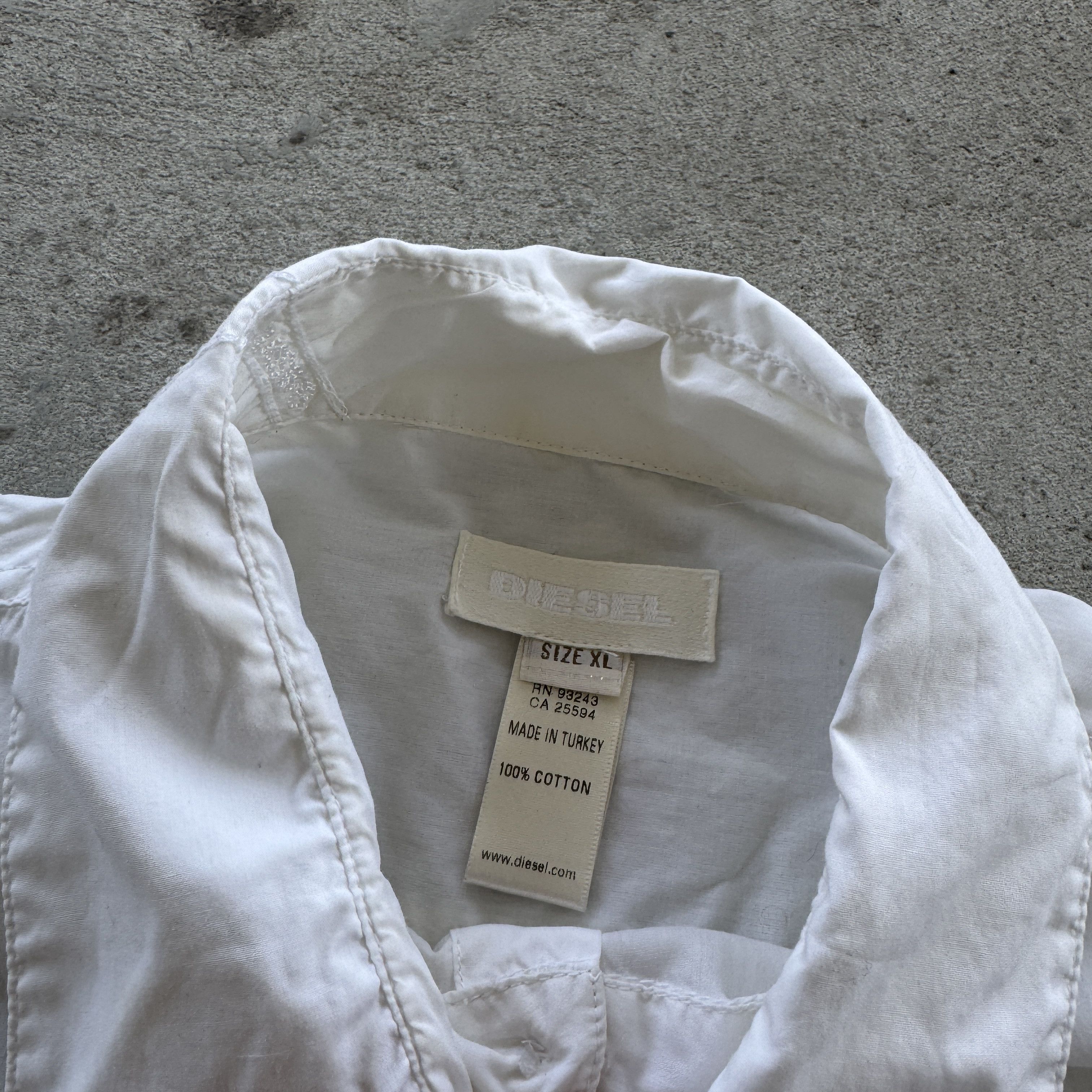 Diesel Diesel White Button Down Cotton Shirt Extra Large XL Size US XL / EU 56 / 4 - 6 Thumbnail