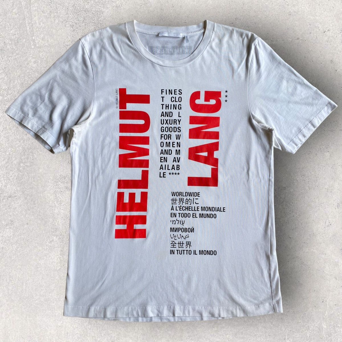 Helmut Lang Helmut Lang Worldwide T Shirt Size US M / EU 48-50 / 2 - 1 Thumbnail