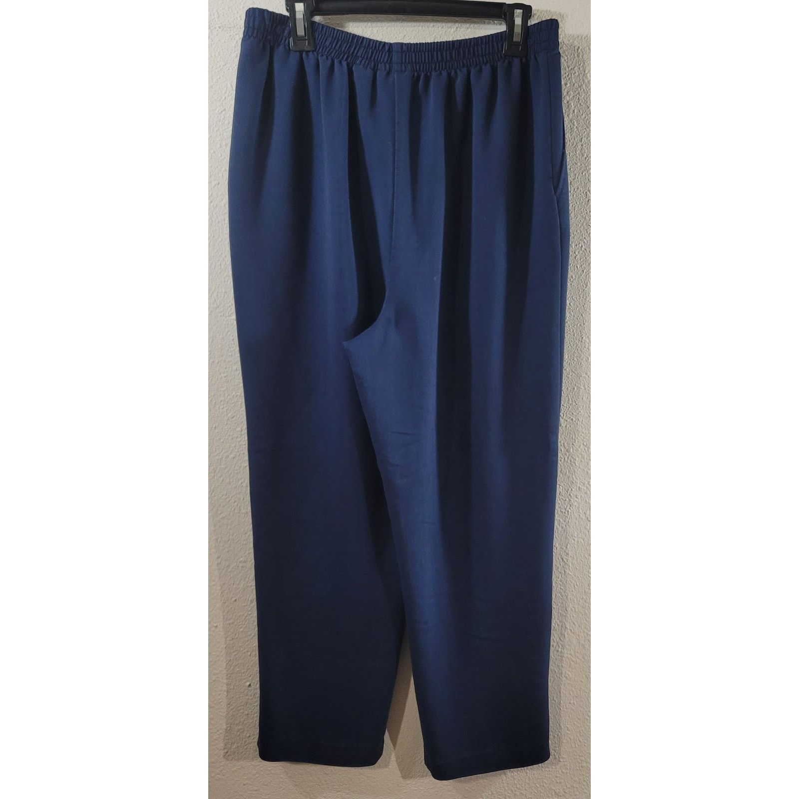 Other Alfred Dunner Blue Pleated Front Pull On Pants 14 Size 36" / US 14 / IT 50 - 2 Thumbnail