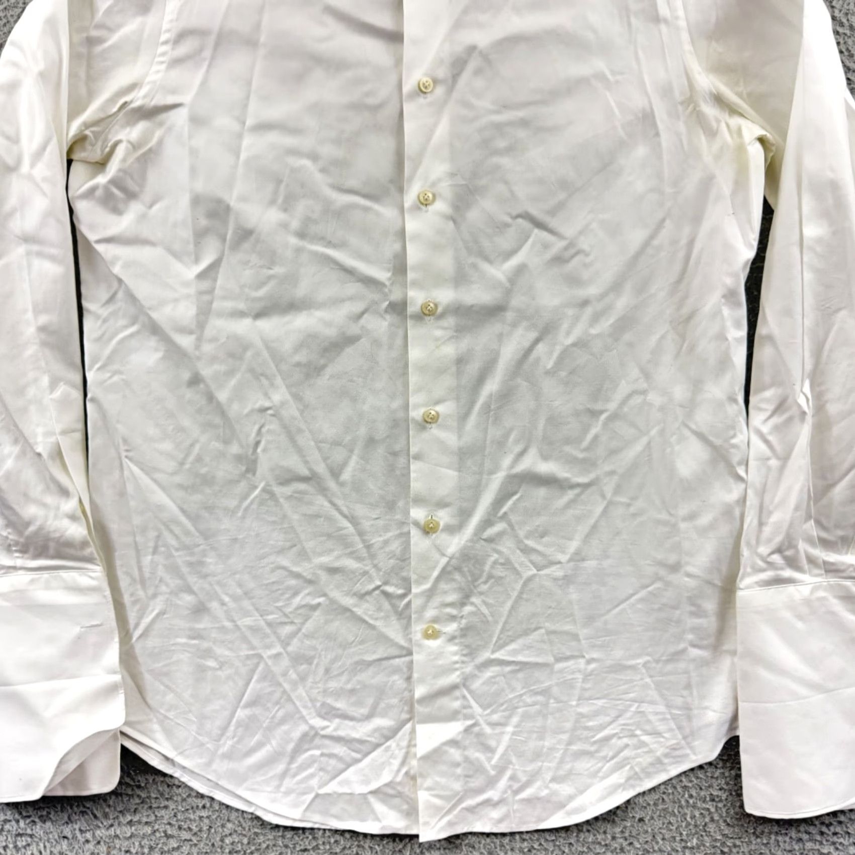 Suitsupply Suitsupply Tuxedo Shirt Mens Medium Slim Fit White Egyptian Cotton French Cuff Shirt Size US M / EU 48-50 / 2 - 2 Thumbnail